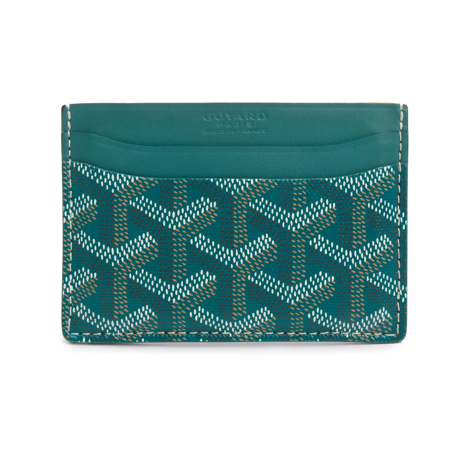Goyard 2024 Green Leather & Coated Canvas Saint Sulpice Card Holder - Image 3