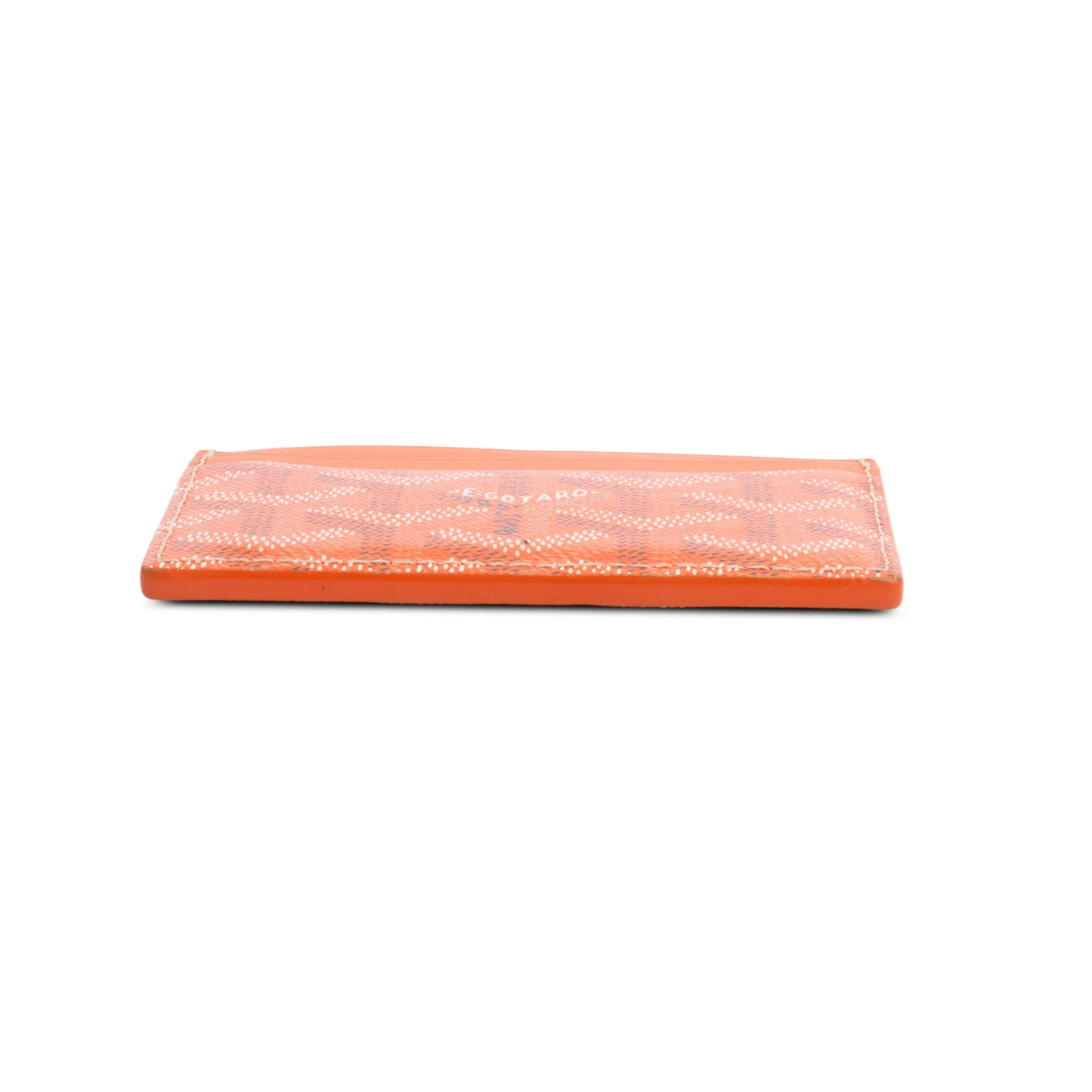 Goyard 2025 Orange Leather & Coated Canvas Saint Sulpice Card Holder w/ Box - Image 6