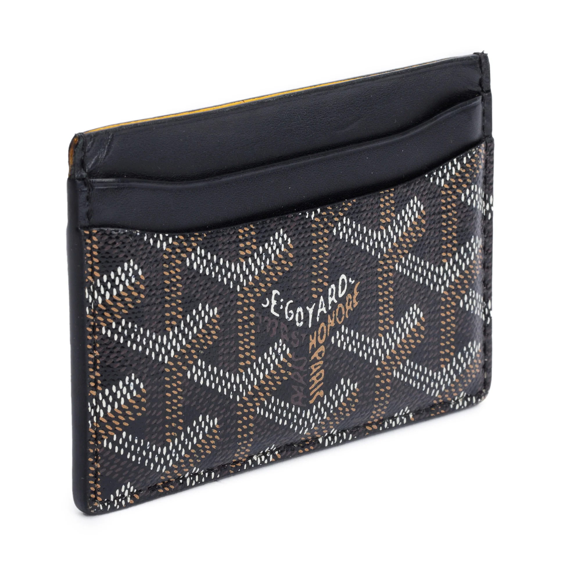 Goyard Black Leather & Coated Canvas Saint Sulpice Card Holder - Image 2