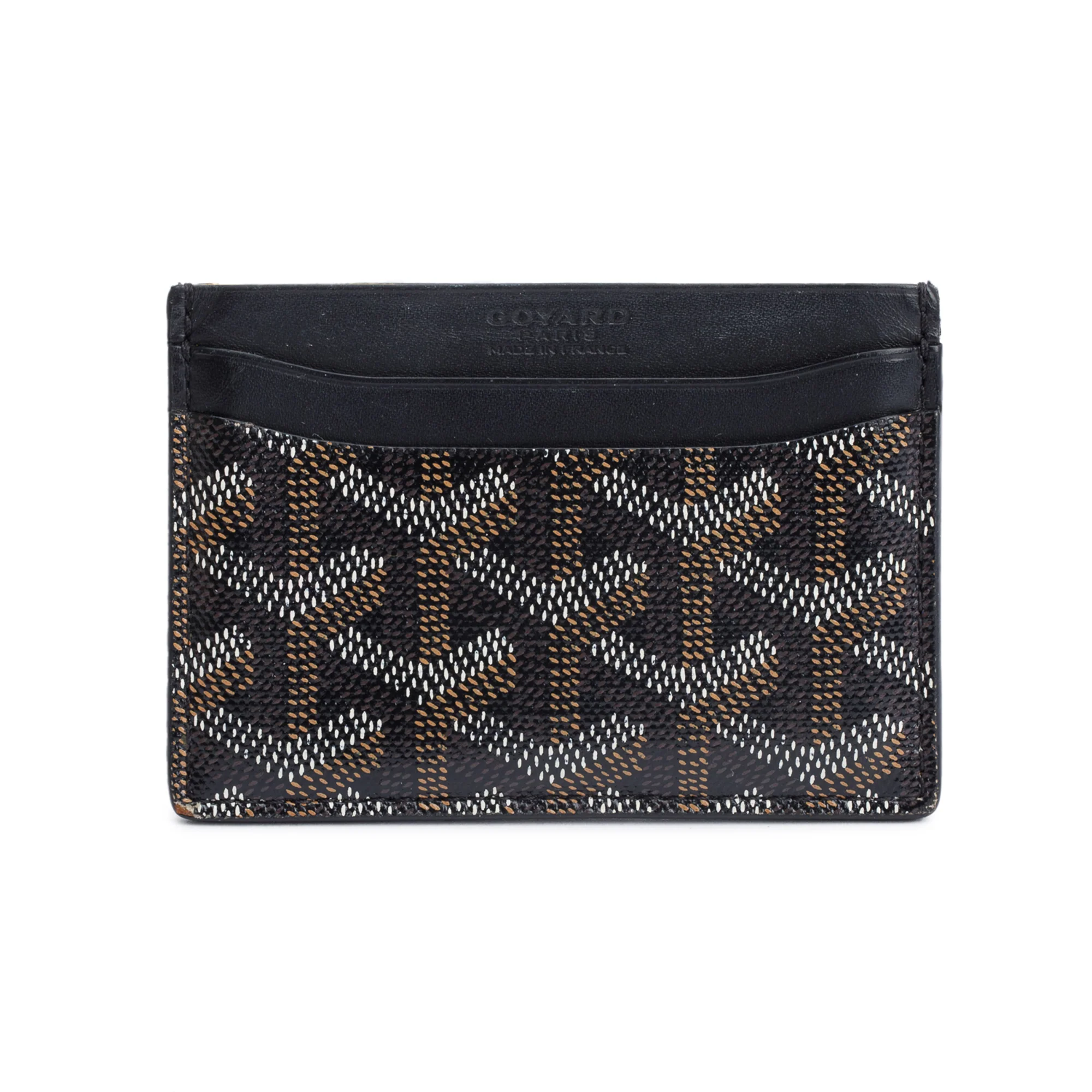 Goyard Black Leather & Coated Canvas Saint Sulpice Card Holder - Image 3