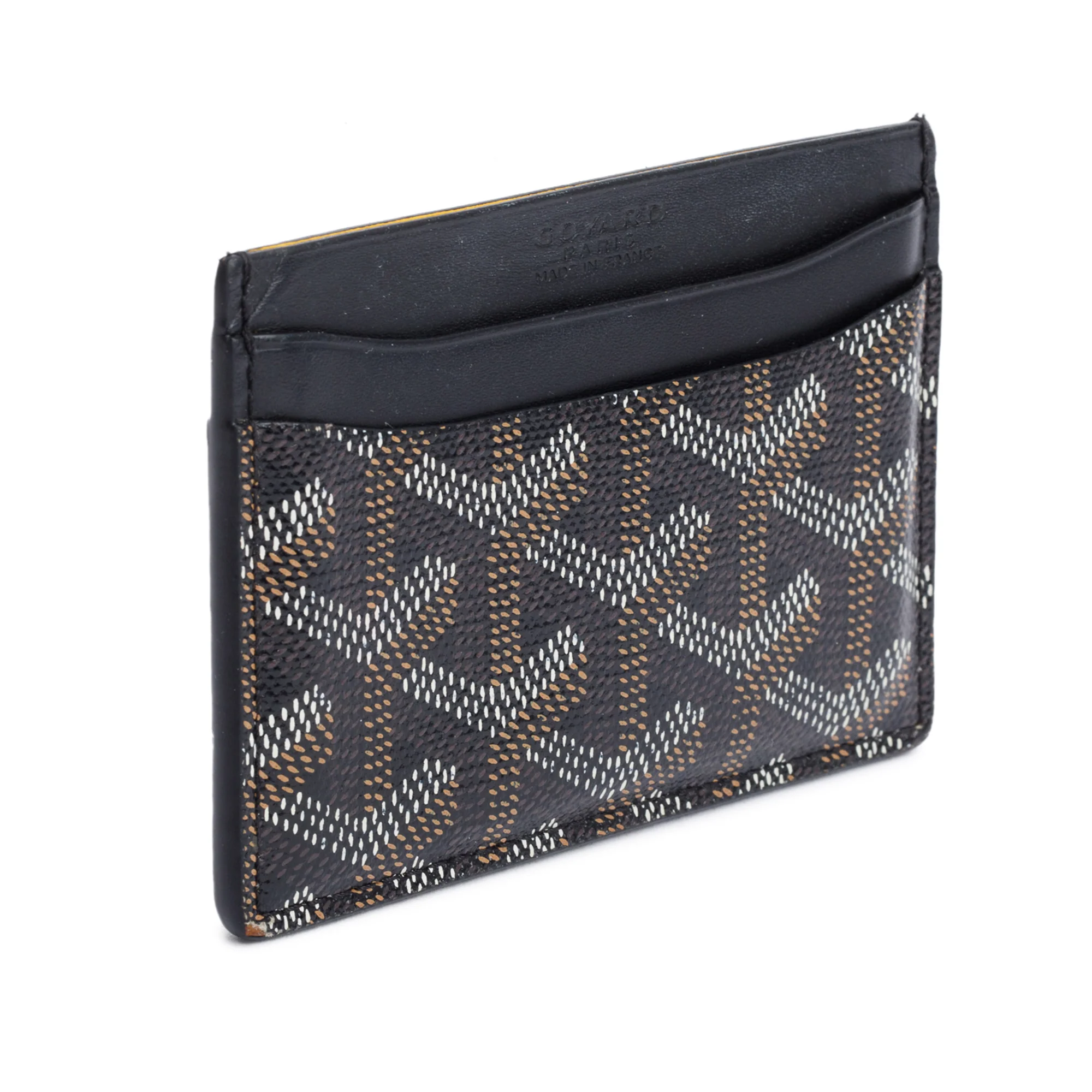Goyard Black Leather & Coated Canvas Saint Sulpice Card Holder - Image 4