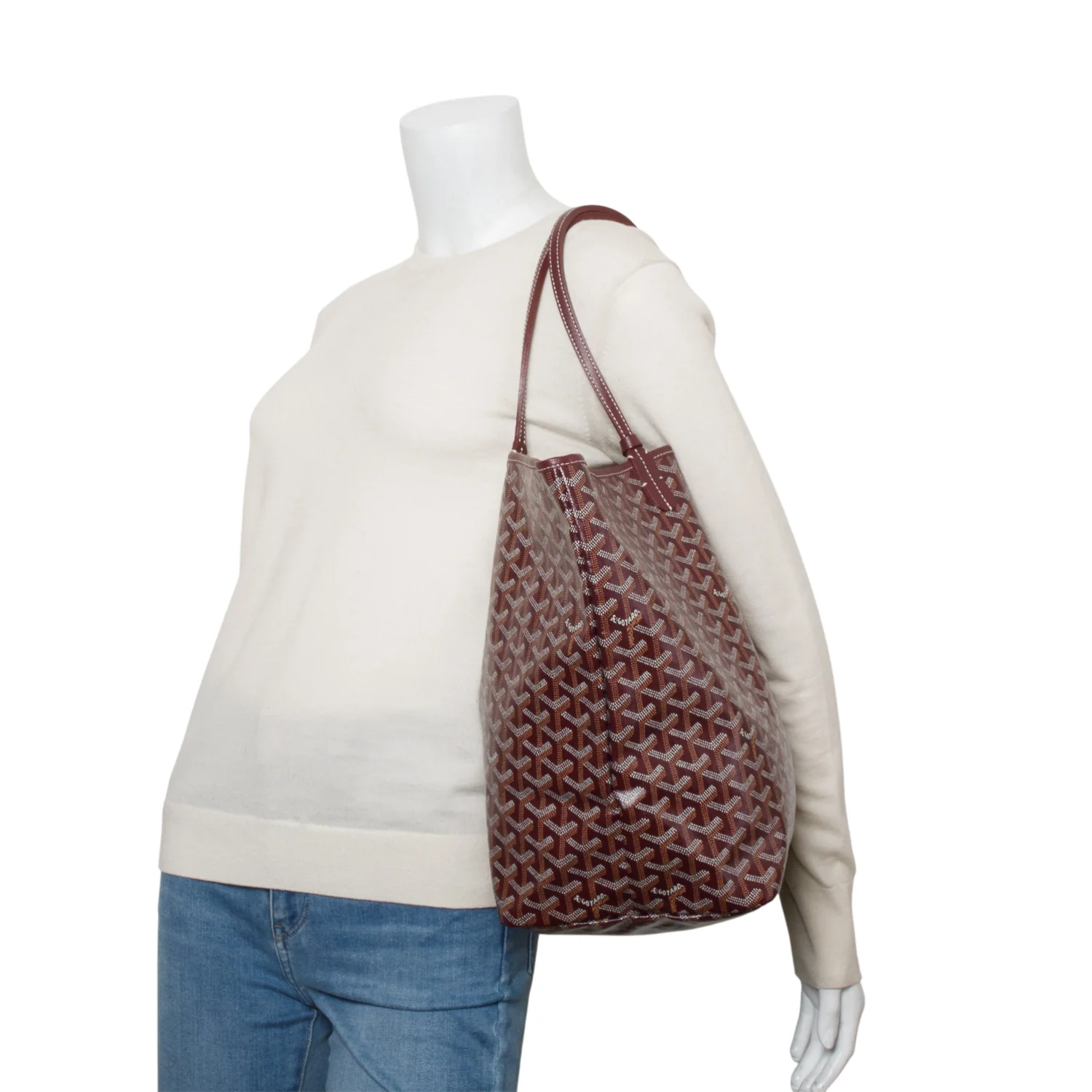 Goyard Burgundy Monogram Saint Louis GM w/ Pouch - Image 2