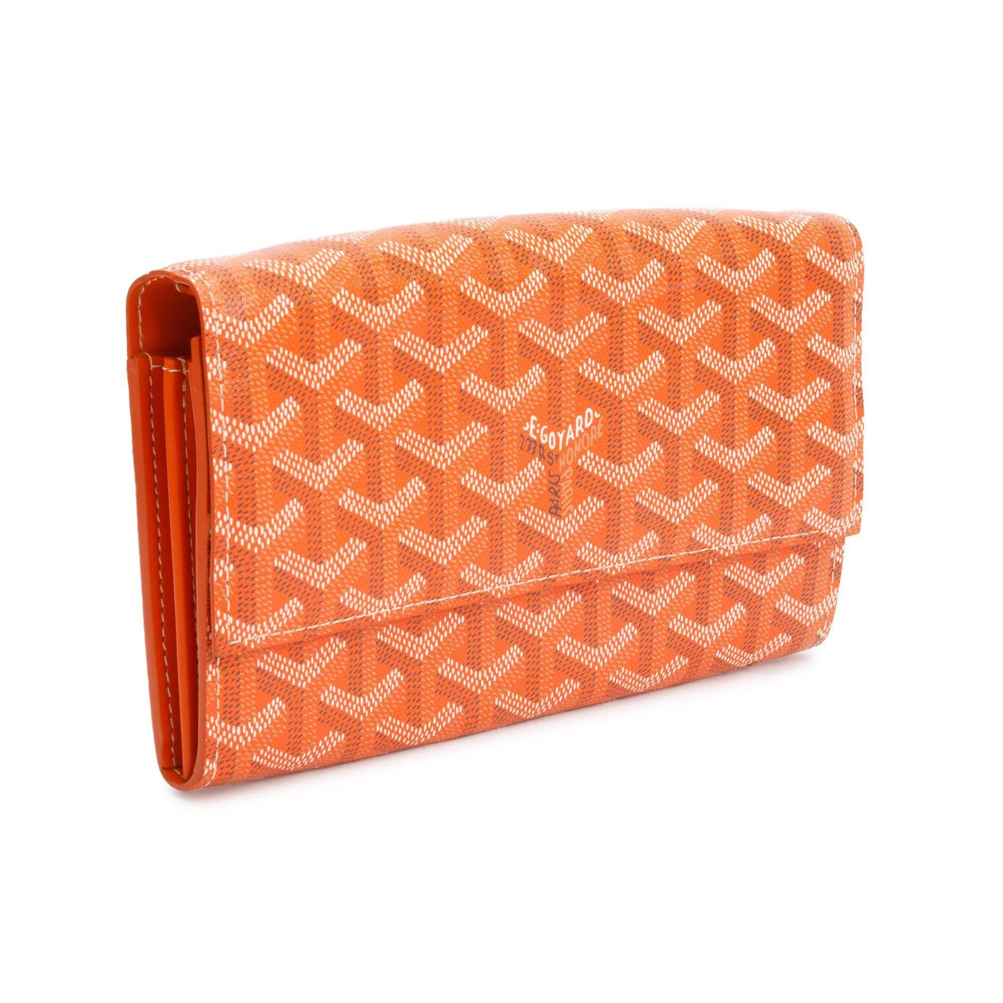 Goyard Orange Goyardine Canvas Varenne Continental Wallet - Image 4