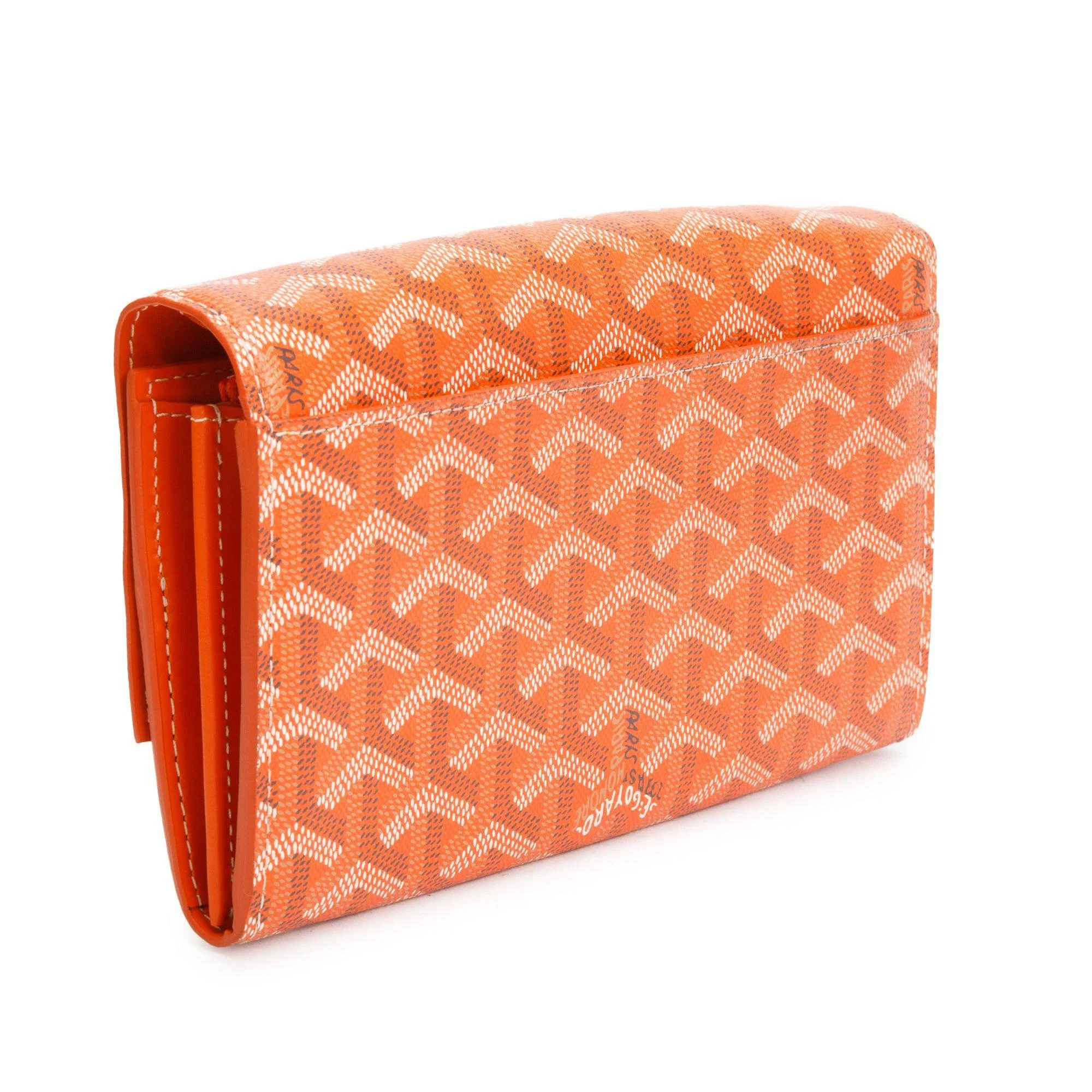 Goyard Orange Goyardine Canvas Varenne Continental Wallet - Image 6