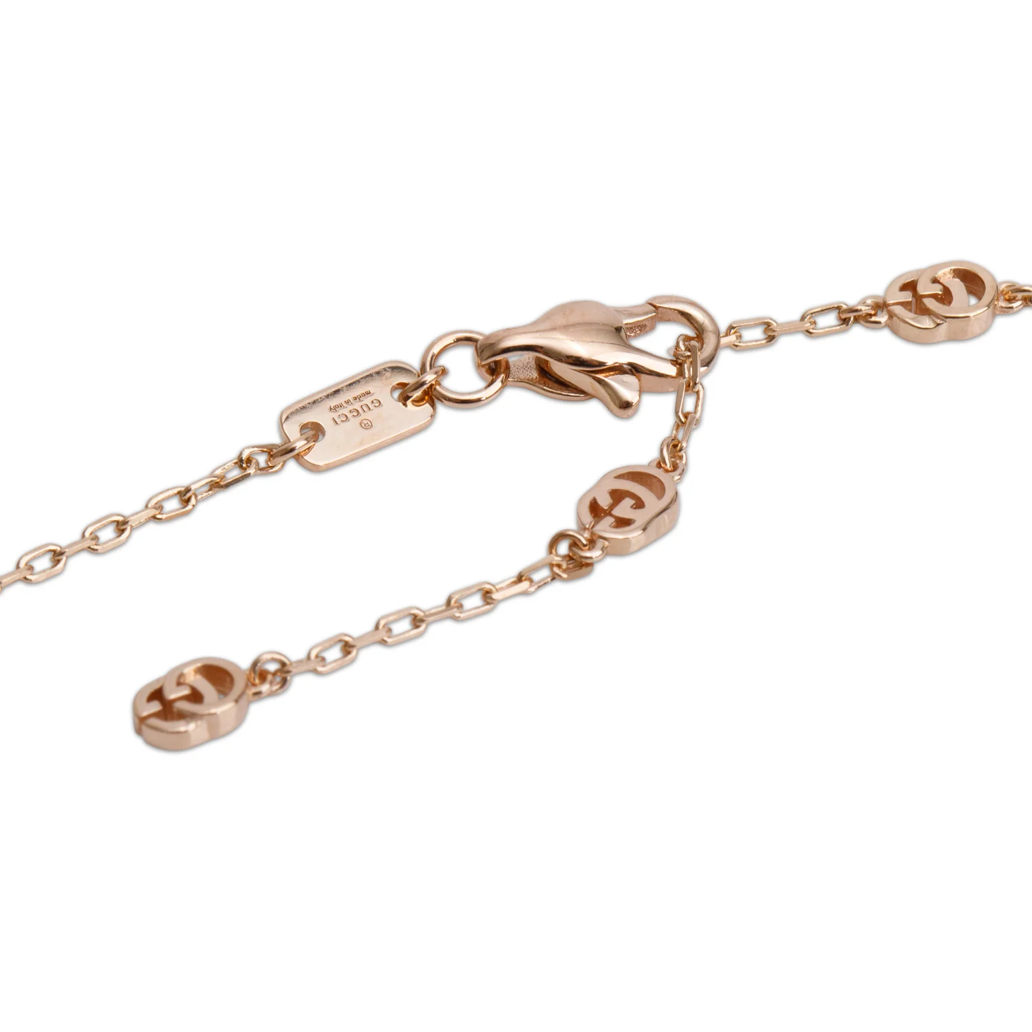 Gucci 18k Rose Gold Mini Interlocking G Pendant Necklace - Image 3