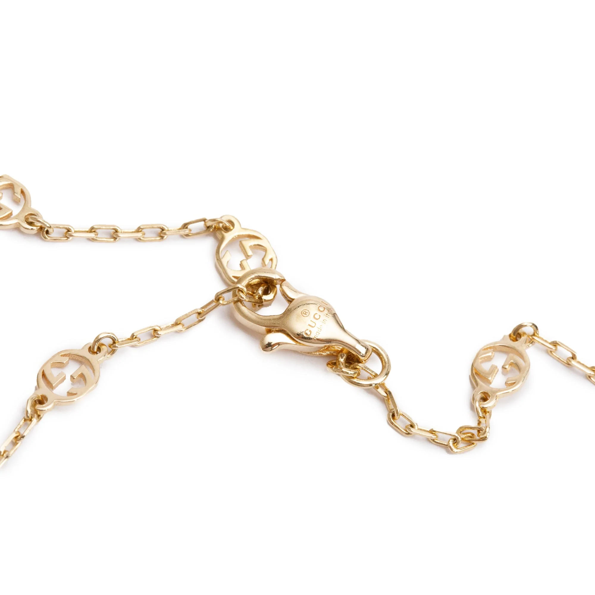 Gucci 18k Yellow Gold Diamond Interlocking G Bracelet - Image 4