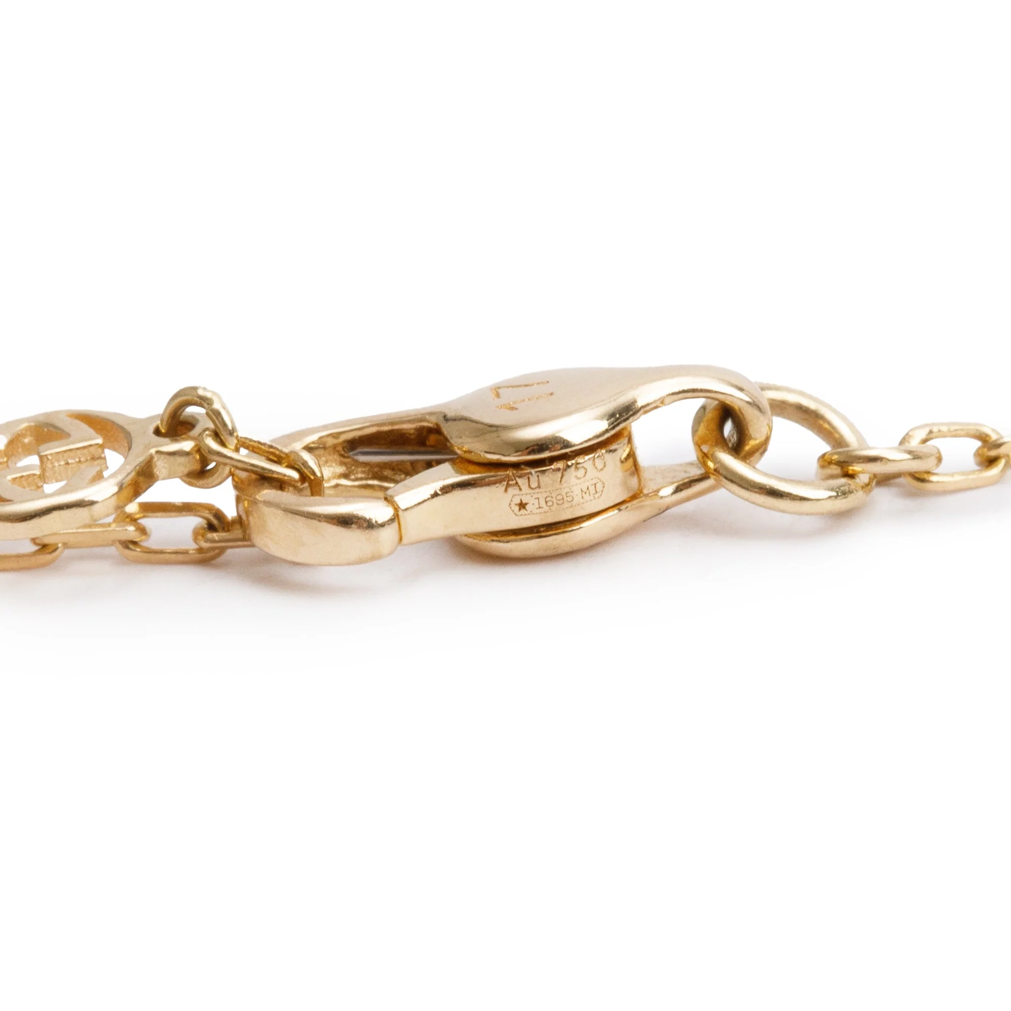 Gucci 18k Yellow Gold Diamond Interlocking G Bracelet - Image 5