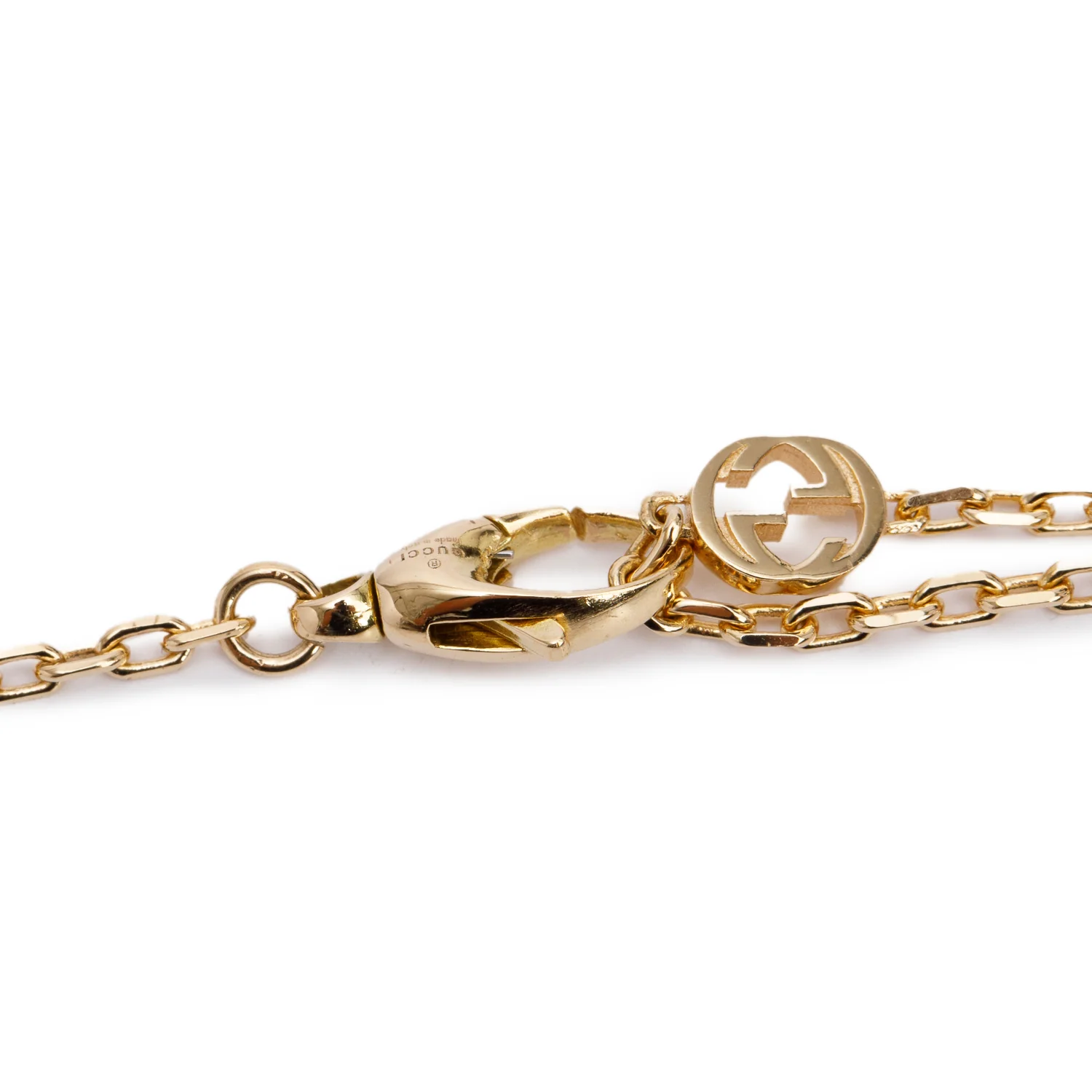 Gucci 18k Yellow Gold Interlocking G Station Long Necklace w/ Box & Receipt - Image 4