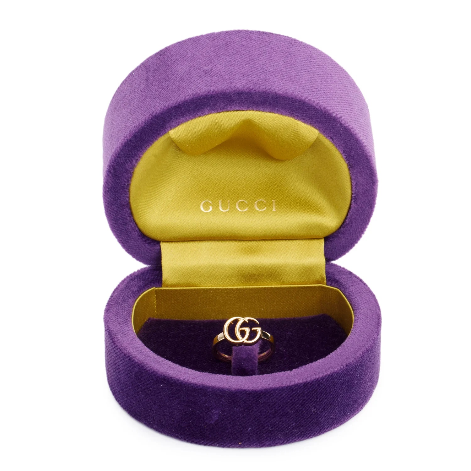 Gucci 18k Yellow Gold Running G Ring, Size 14 6.75 w/ Box & Receipt - Image 2
