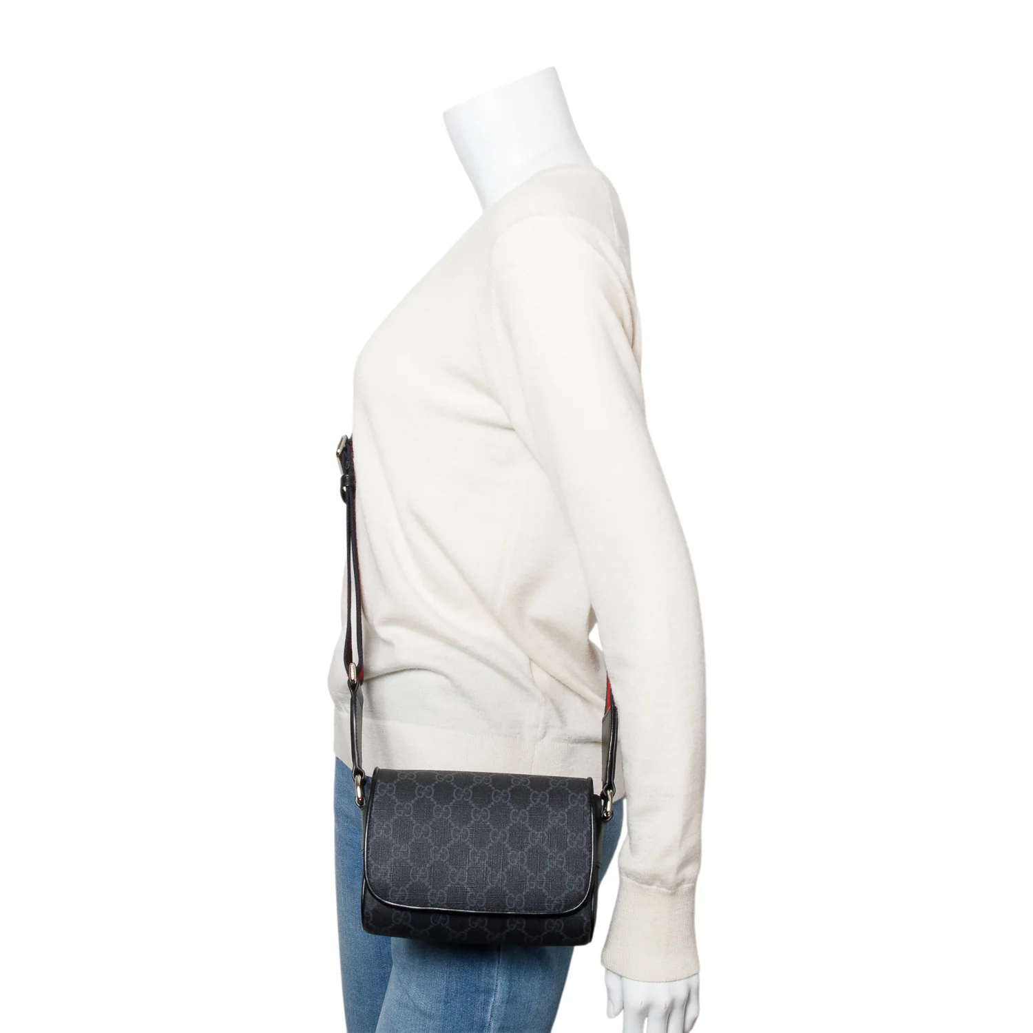 Gucci 2024 Black GG Supreme Super Mini Bag w/ Box & Receipt - Image 2
