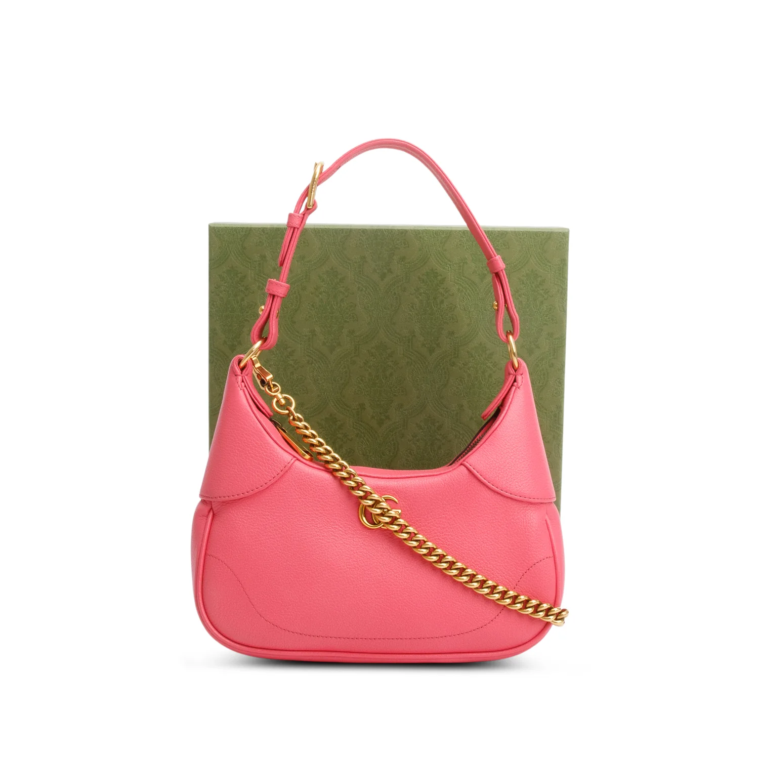 Gucci 2024 Pink Goatskin Small Aphrodite Shoulder Bag w/ Box, Straps & Receupt - Image 3