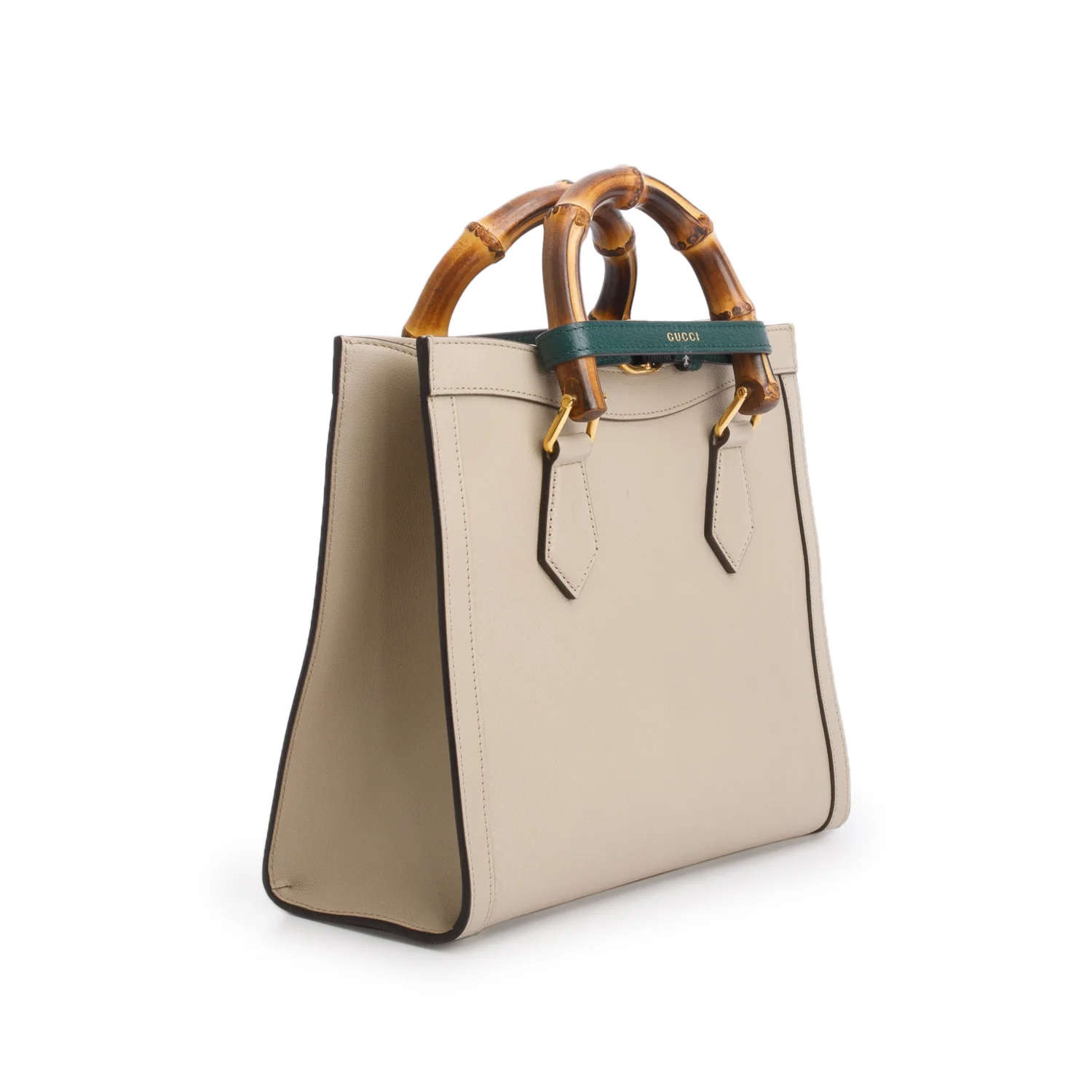 Gucci Beige Calfskin Leather Diana Small Tote Bag w/ Strap - Image 6