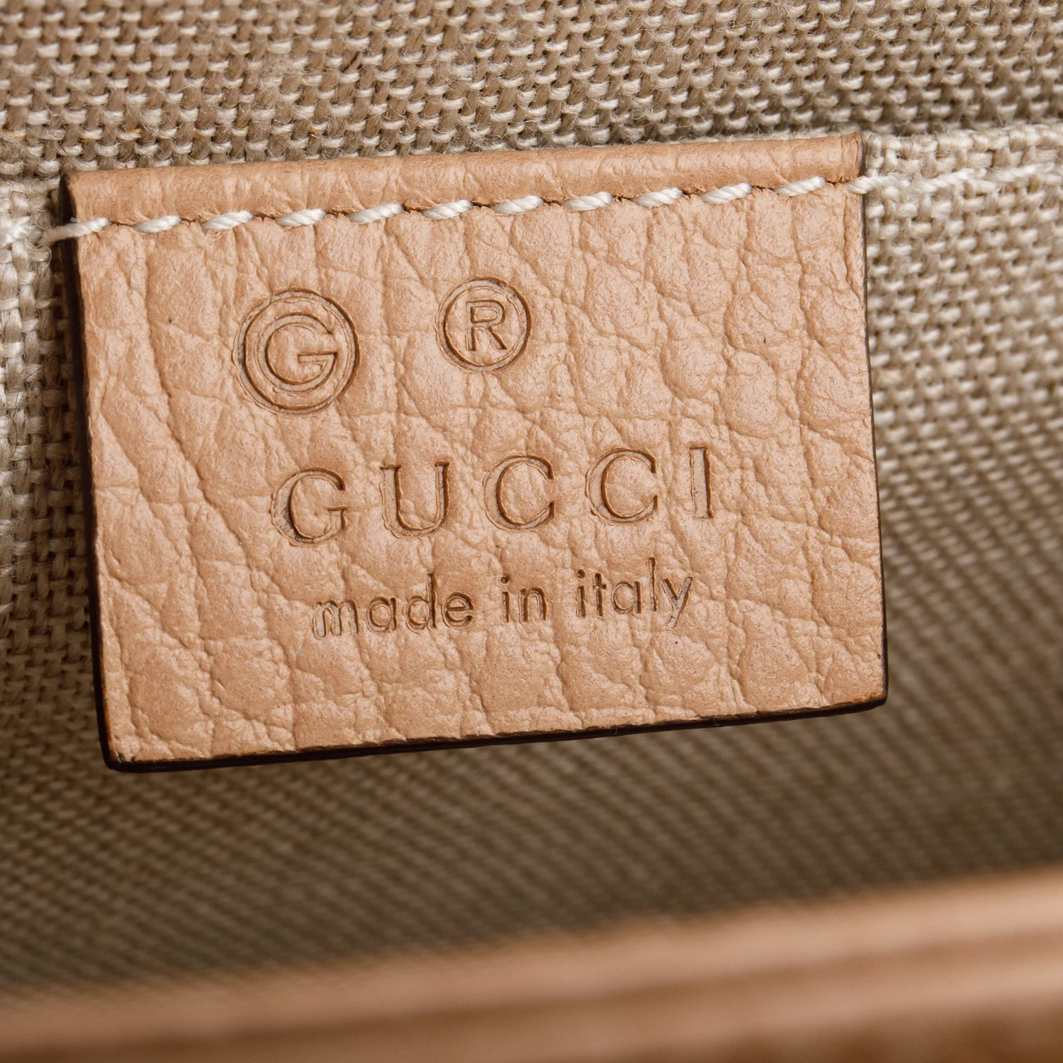 Gucci Beige Dollar Calfskin Small Interlocking G Shoulder Bag - Image 9