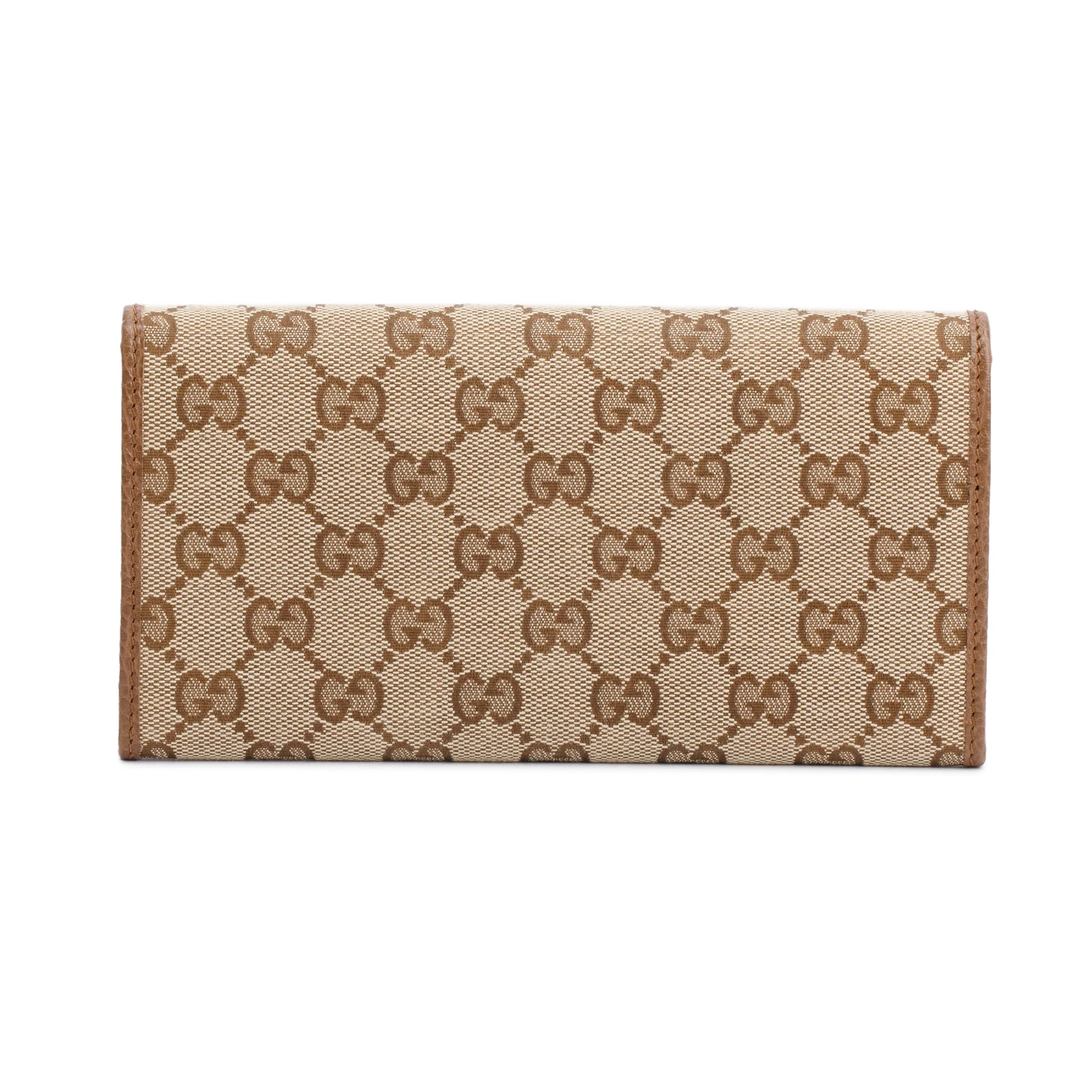 Gucci Beige GG Canvas Continental Flap Wallet - Image 3