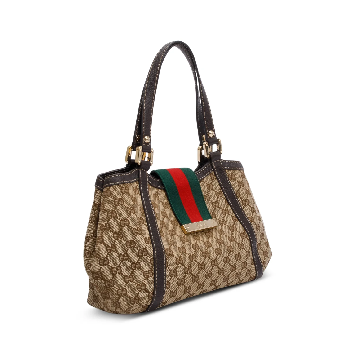 Gucci Beige GG Canvas Web Sherry Hobo Bag - Image 3