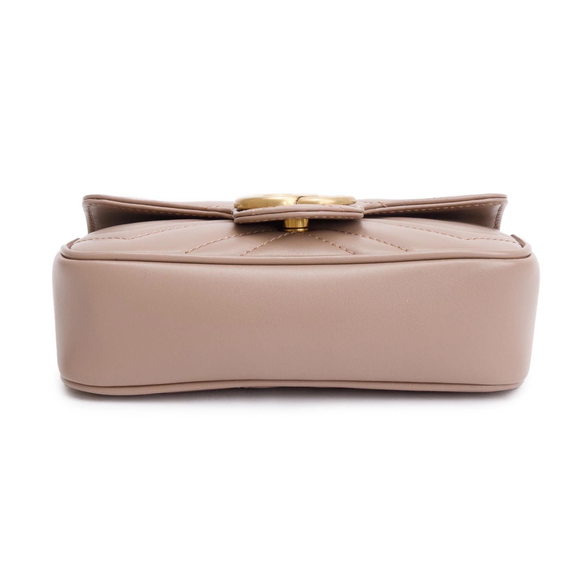 Gucci Beige GG Marmont Matelasse Leather Super Mini Bag w/ Box - Image 7