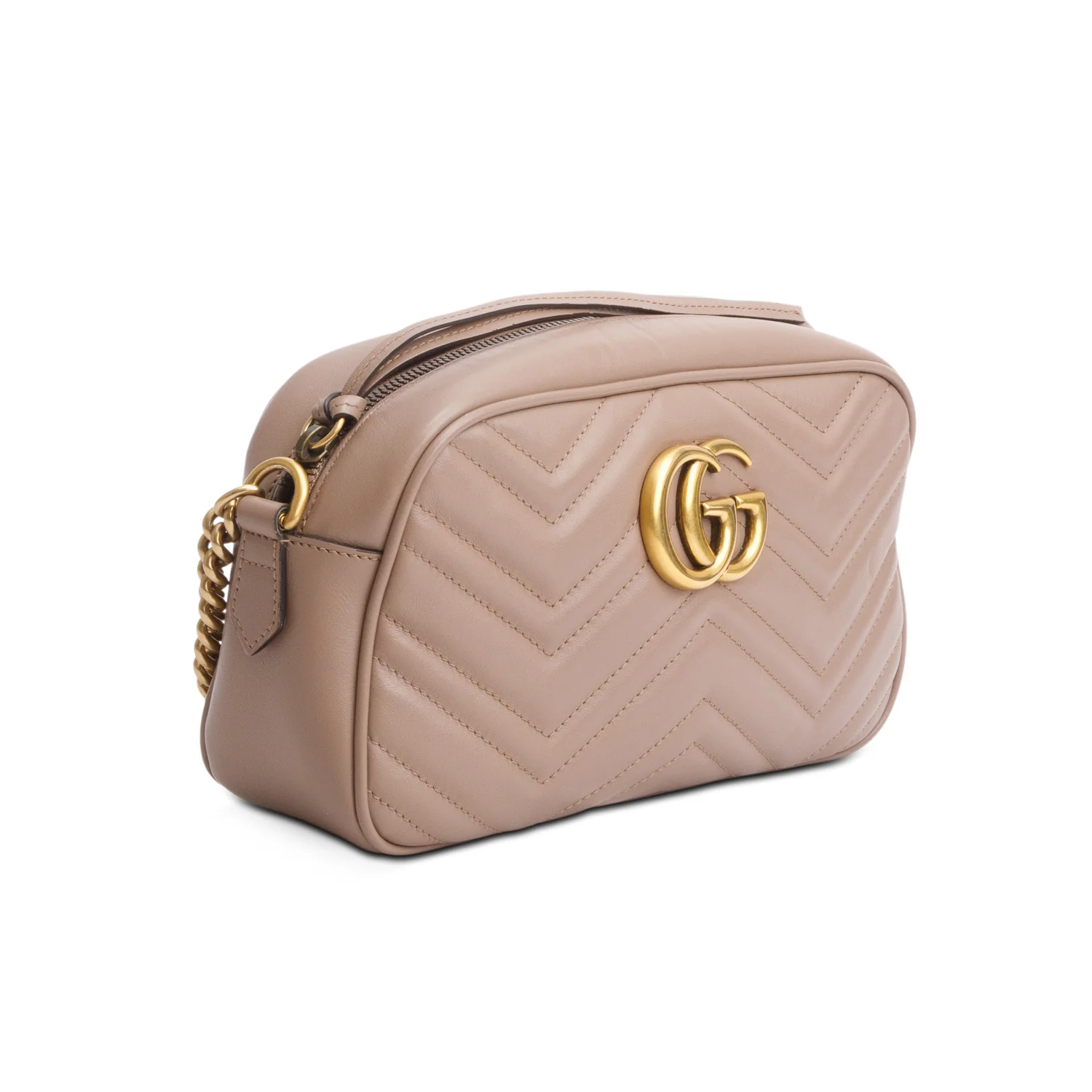 Gucci Beige GG Marmont Matelasse Small Camera Bag w/ Box - Image 5