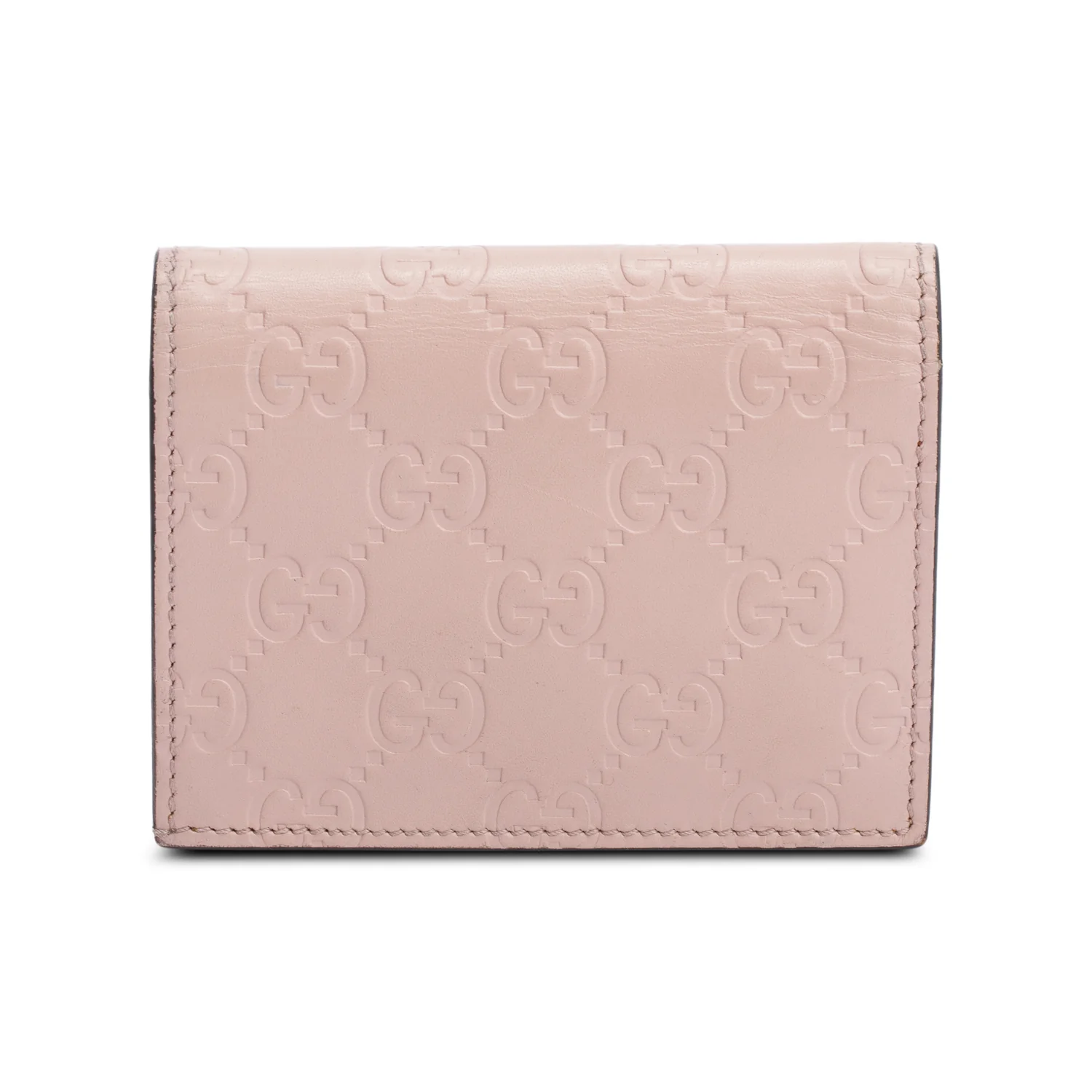 Gucci Beige GG Signature Leather Card Case Wallet - Image 3