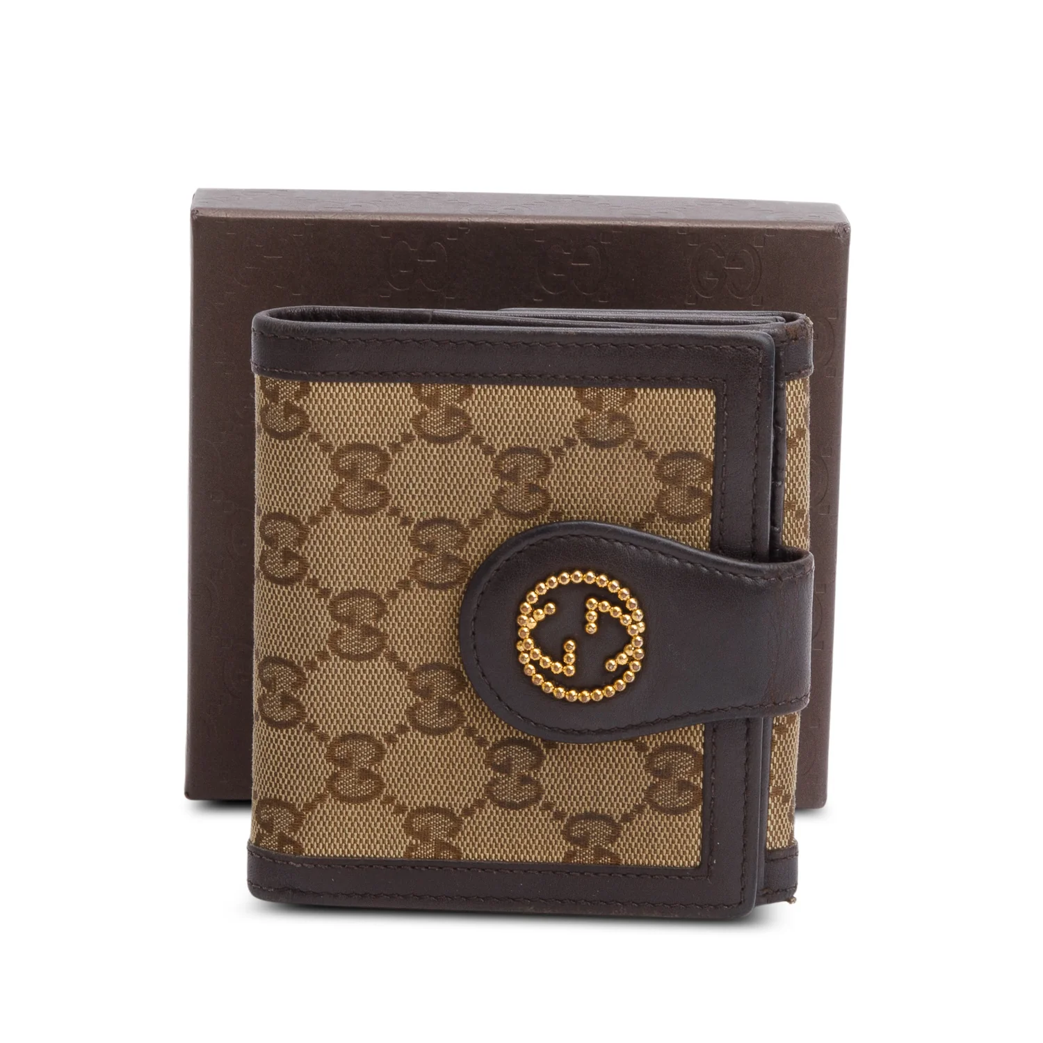 Gucci Beige GG Supreme Bi-Fold Wallet w/ Box - Image 2