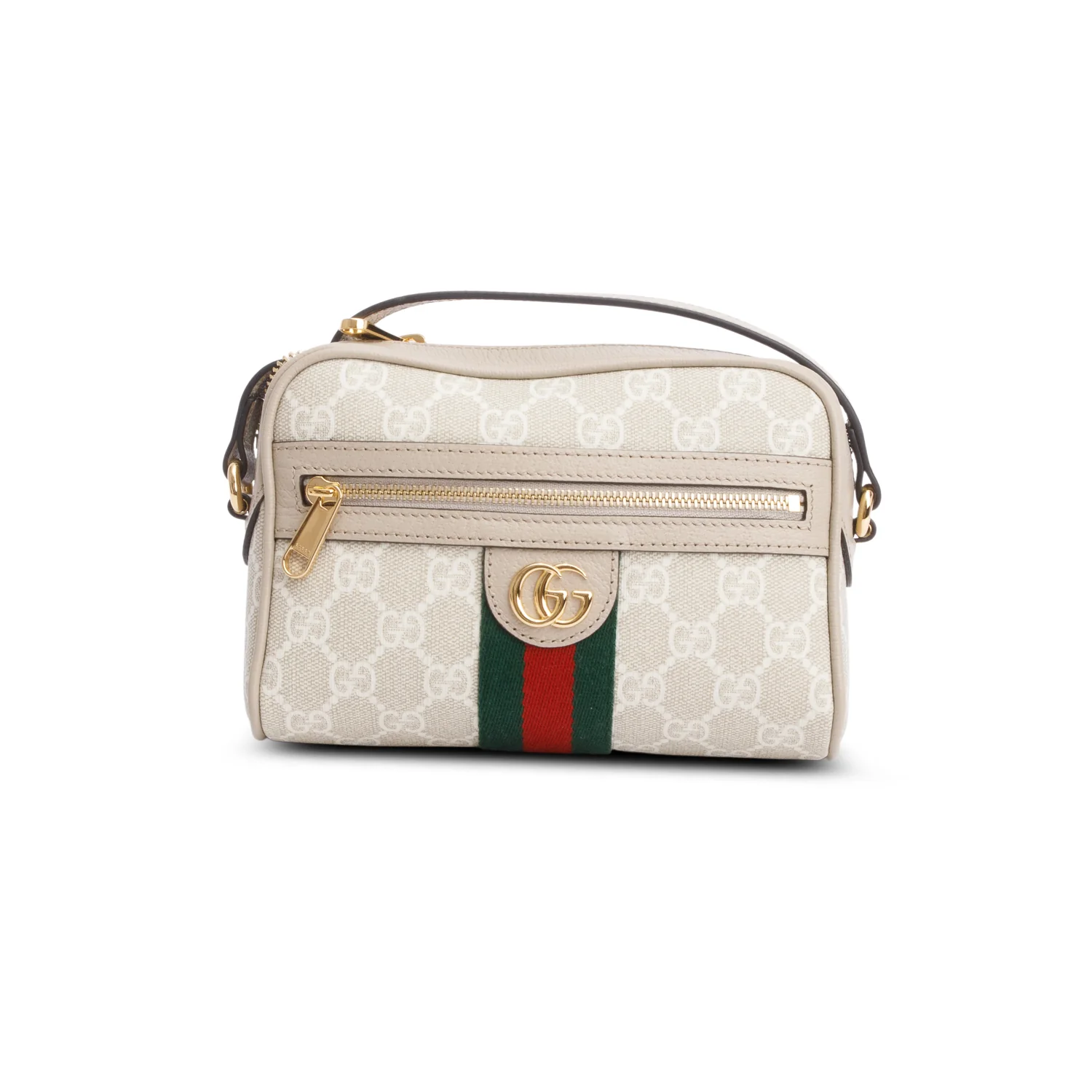 Gucci Beige GG Supreme Web Mini Ophidia Crossbody Bag w/ Box - Image 4