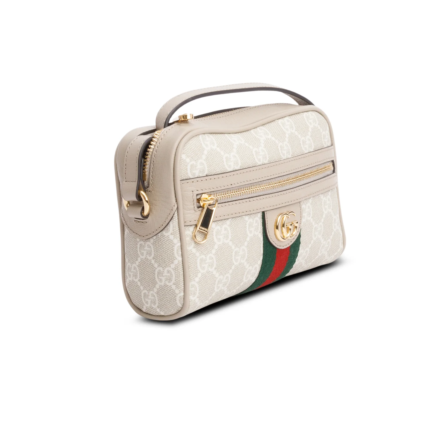 Gucci Beige GG Supreme Web Mini Ophidia Crossbody Bag w/ Box - Image 5