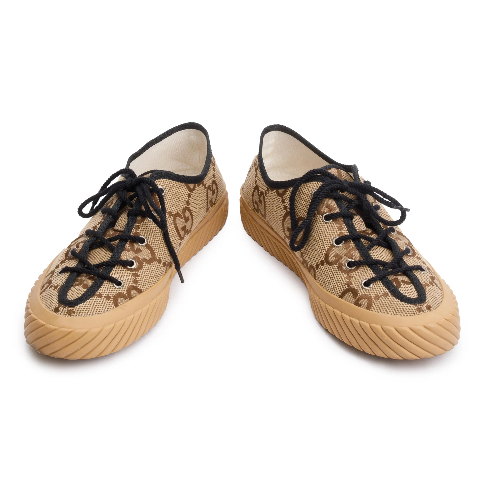 Gucci Beige Maxi GG Canvas Low Sneakers, Size 11 w/ Box - Image 4