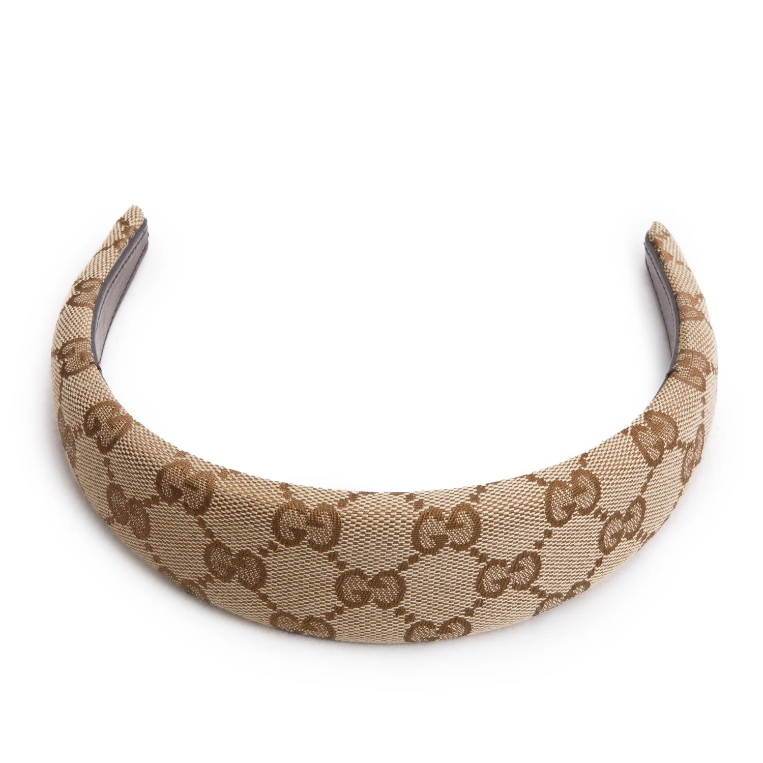 Gucci Beige Monogram Headband w/ Box & Receipt - Image 3
