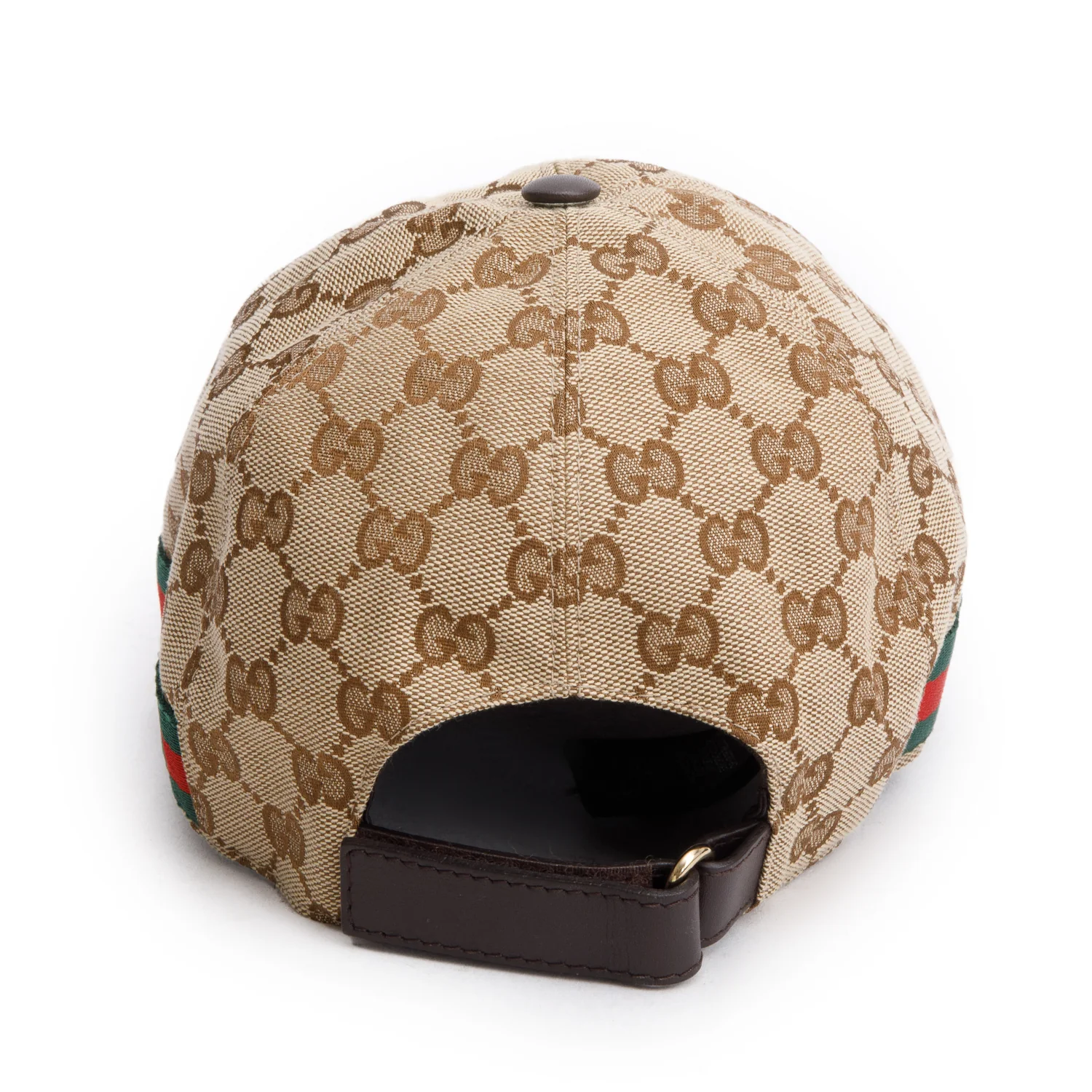 Gucci Beige Monogram Web Baseball Hat, Size M 58 - Image 3