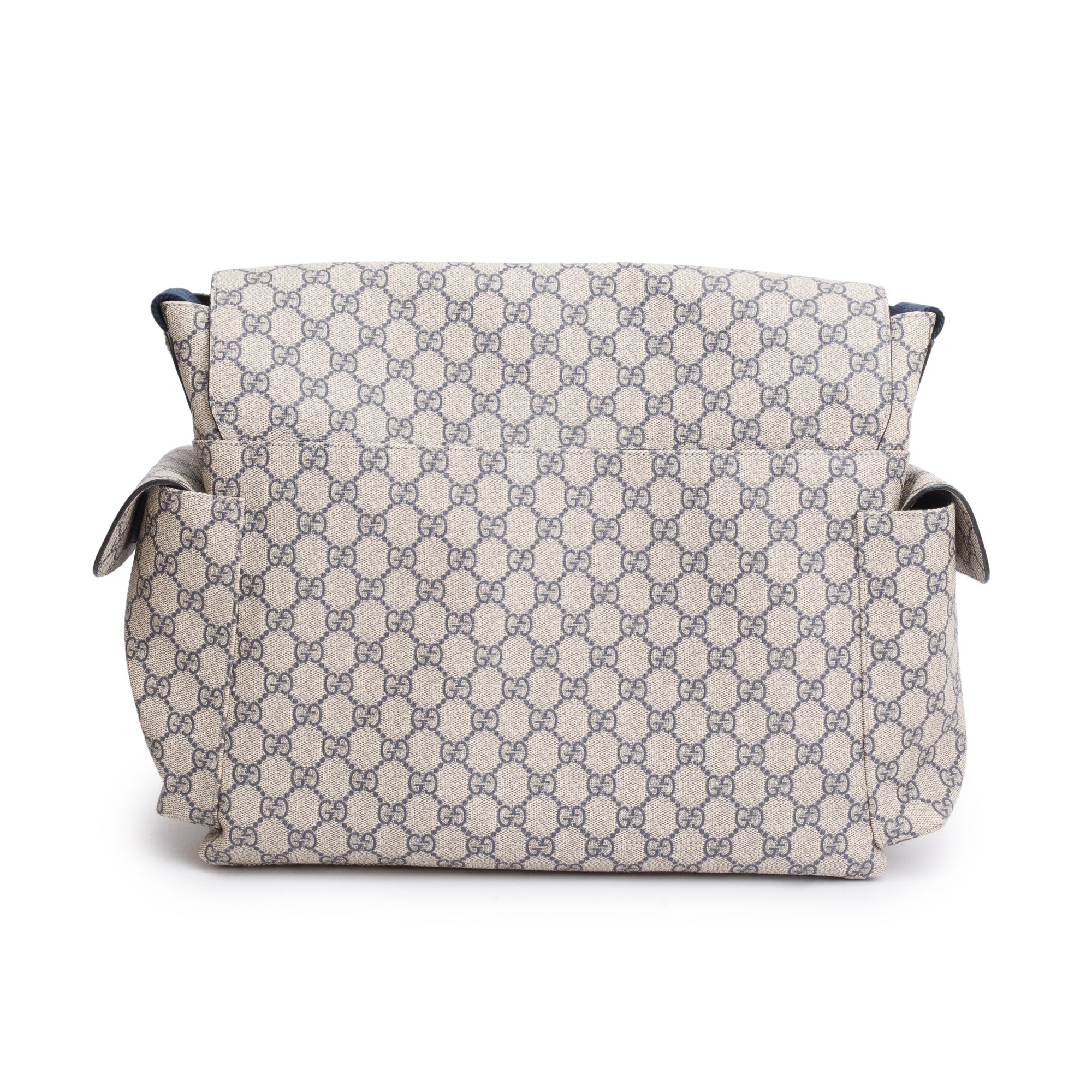 Gucci Beige & Navy GG Plus Diaper Bag - Image 5