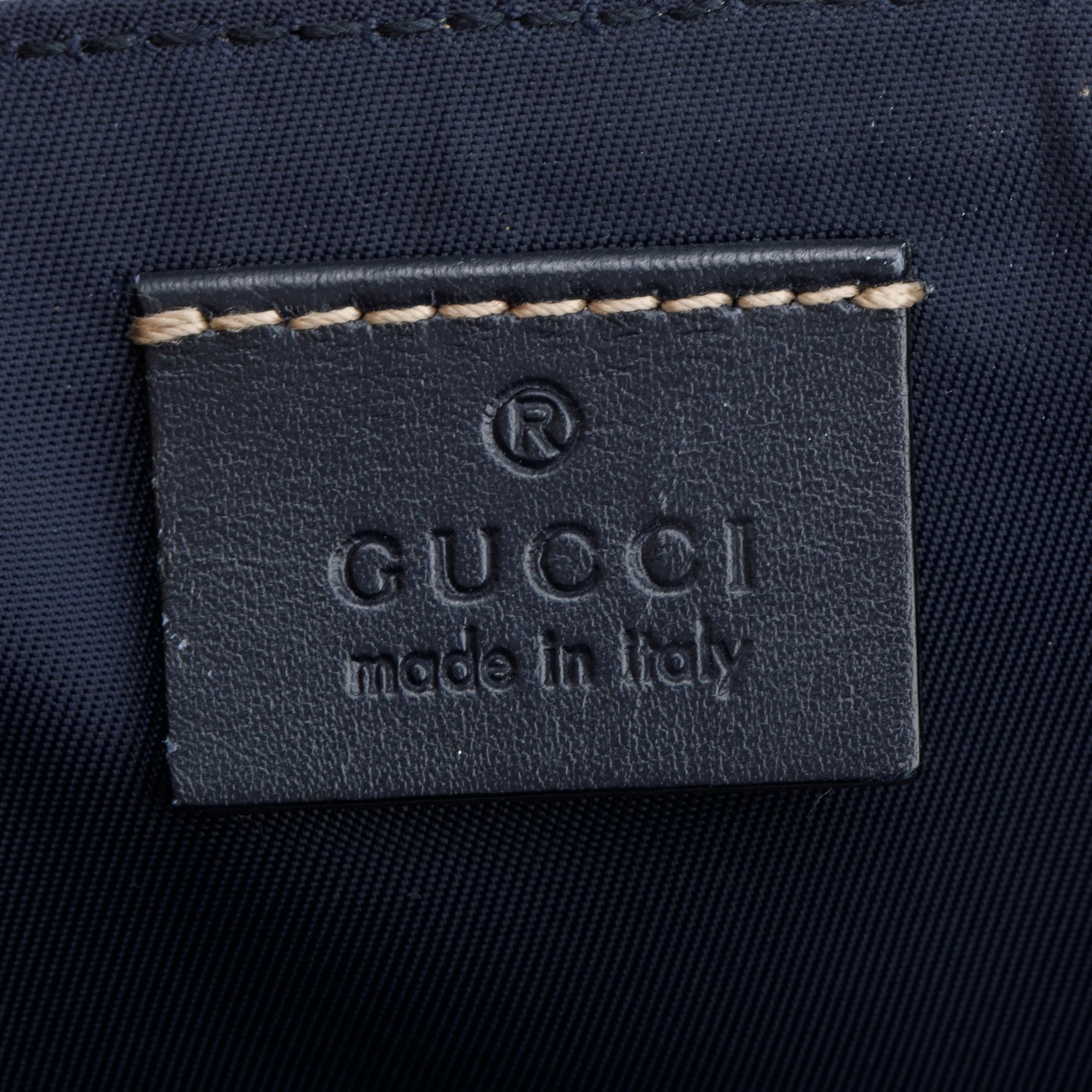 Gucci Beige & Navy GG Plus Diaper Bag - Image 9
