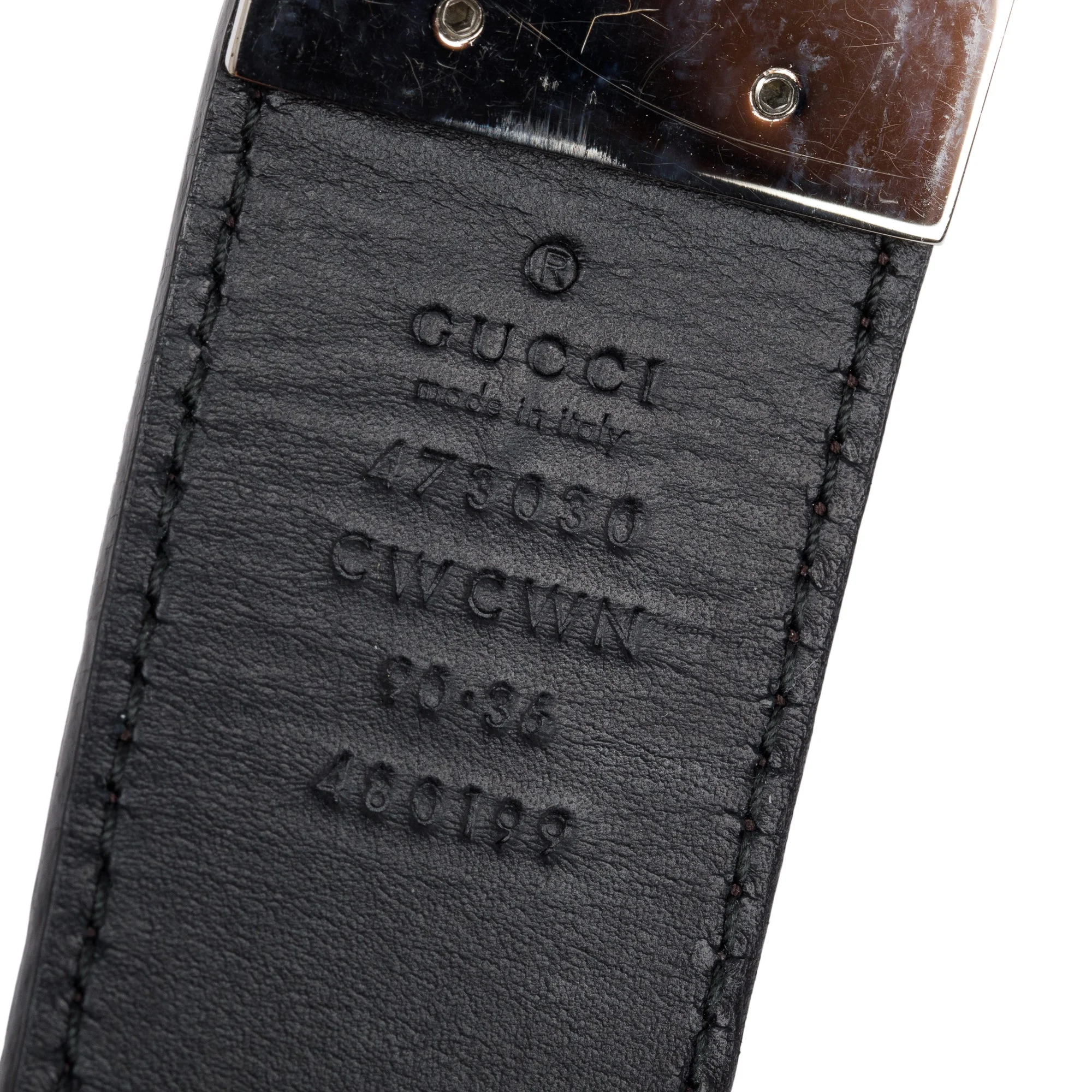 Gucci Black/Brown Signature Leather Interlocking G Reversible Belt 90 36 - Image 2