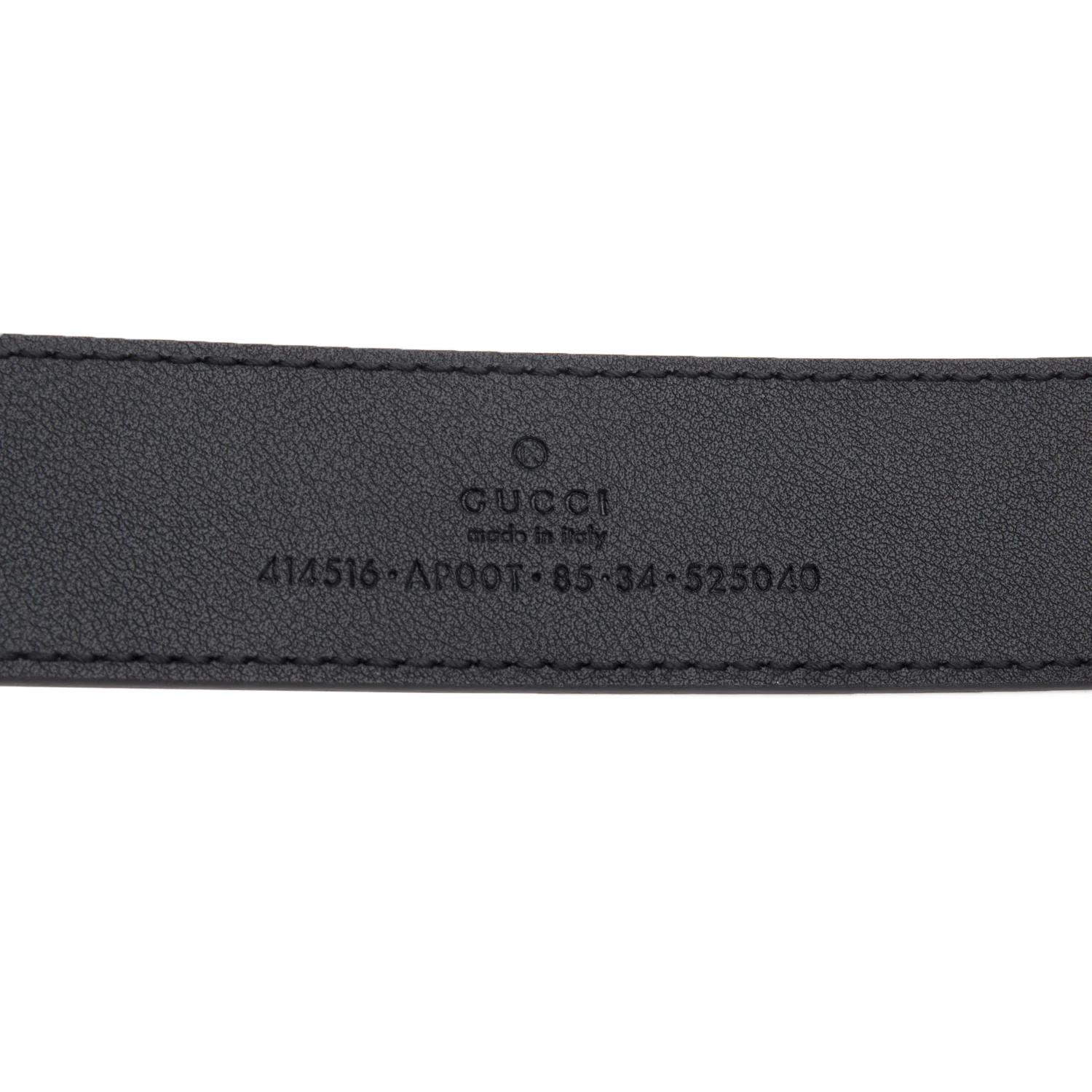 Gucci Black Calfskin Double G Belt 85 34 w/ Box - Image 3