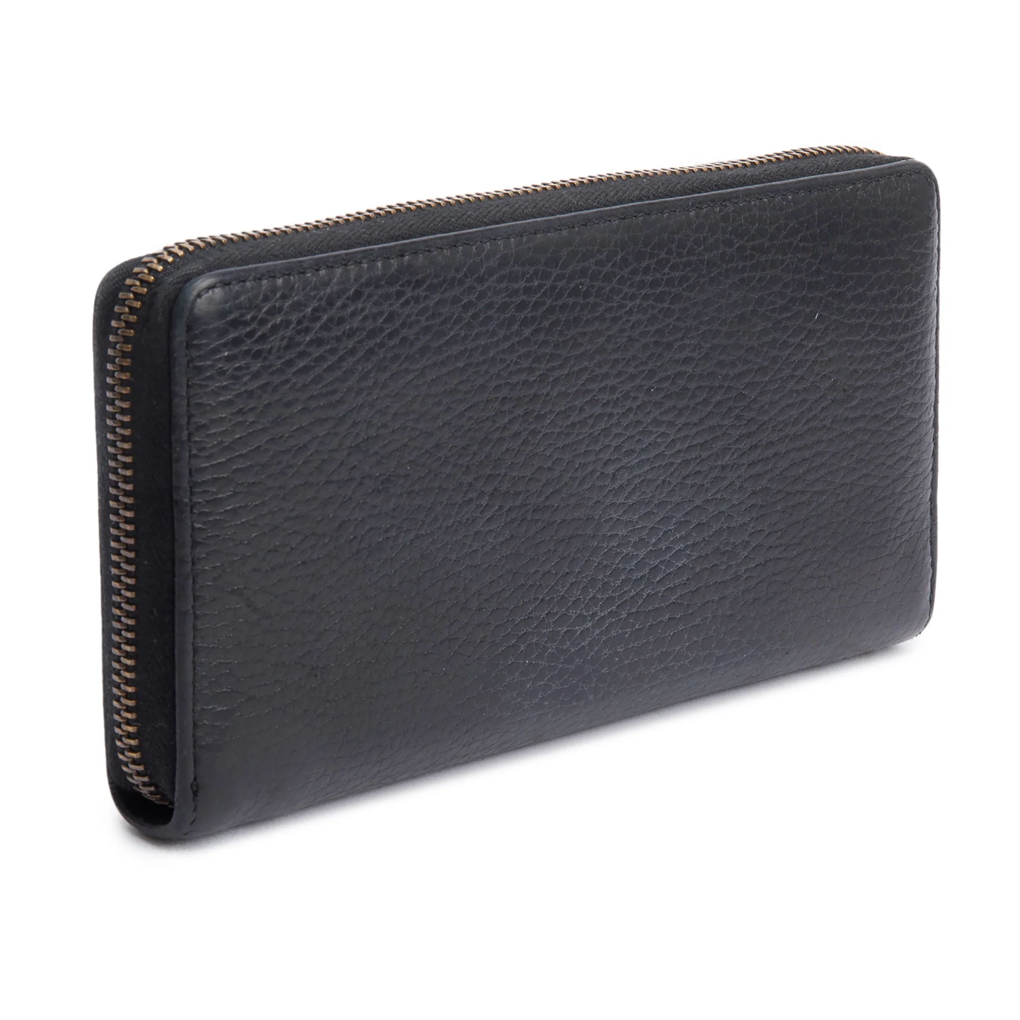 Gucci Black Calfskin Leather GG Marmont Bow Zip Around Wallet w/ Box - Image 5