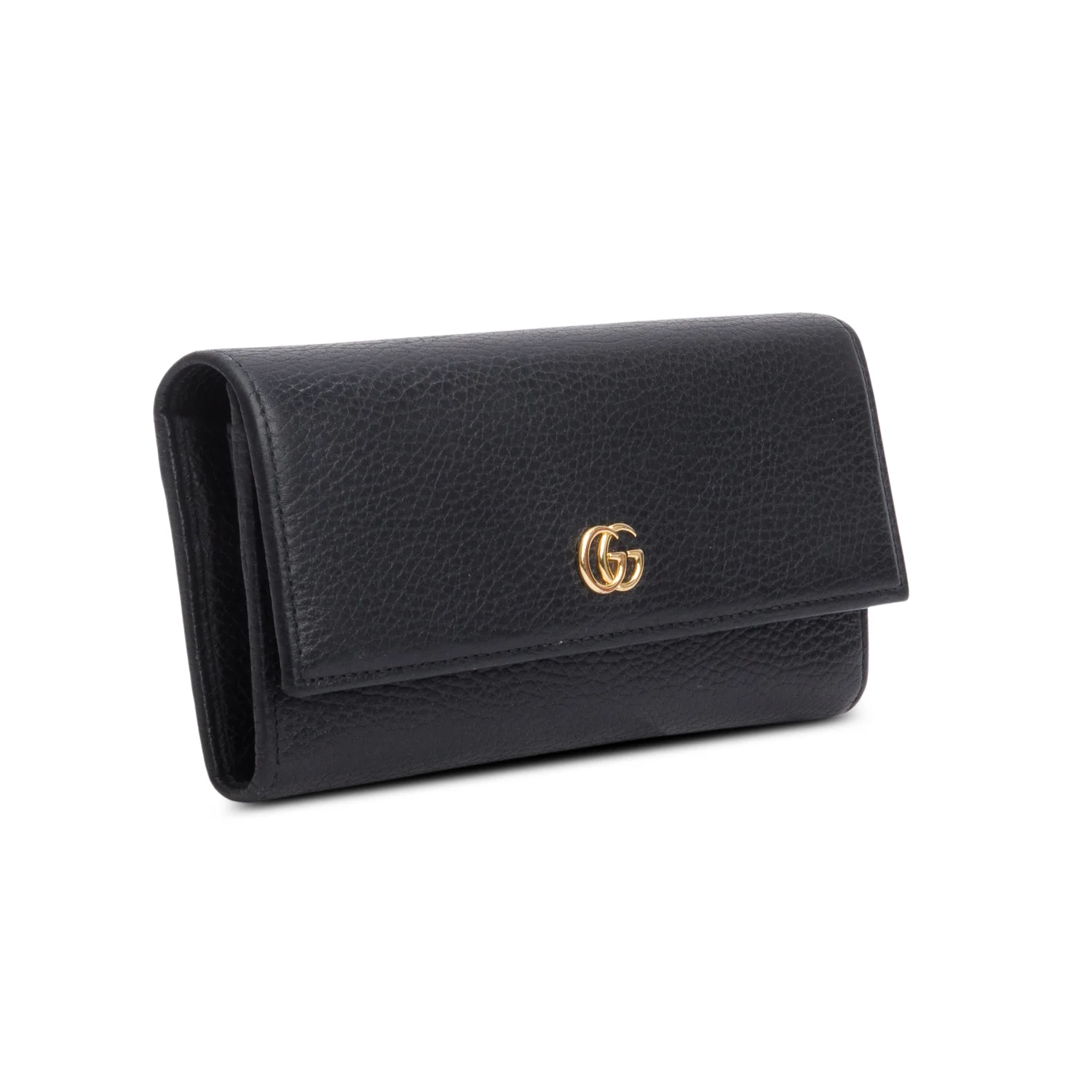 Gucci Black Calfskin Leather GG Marmont Continental Wallet - Image 2