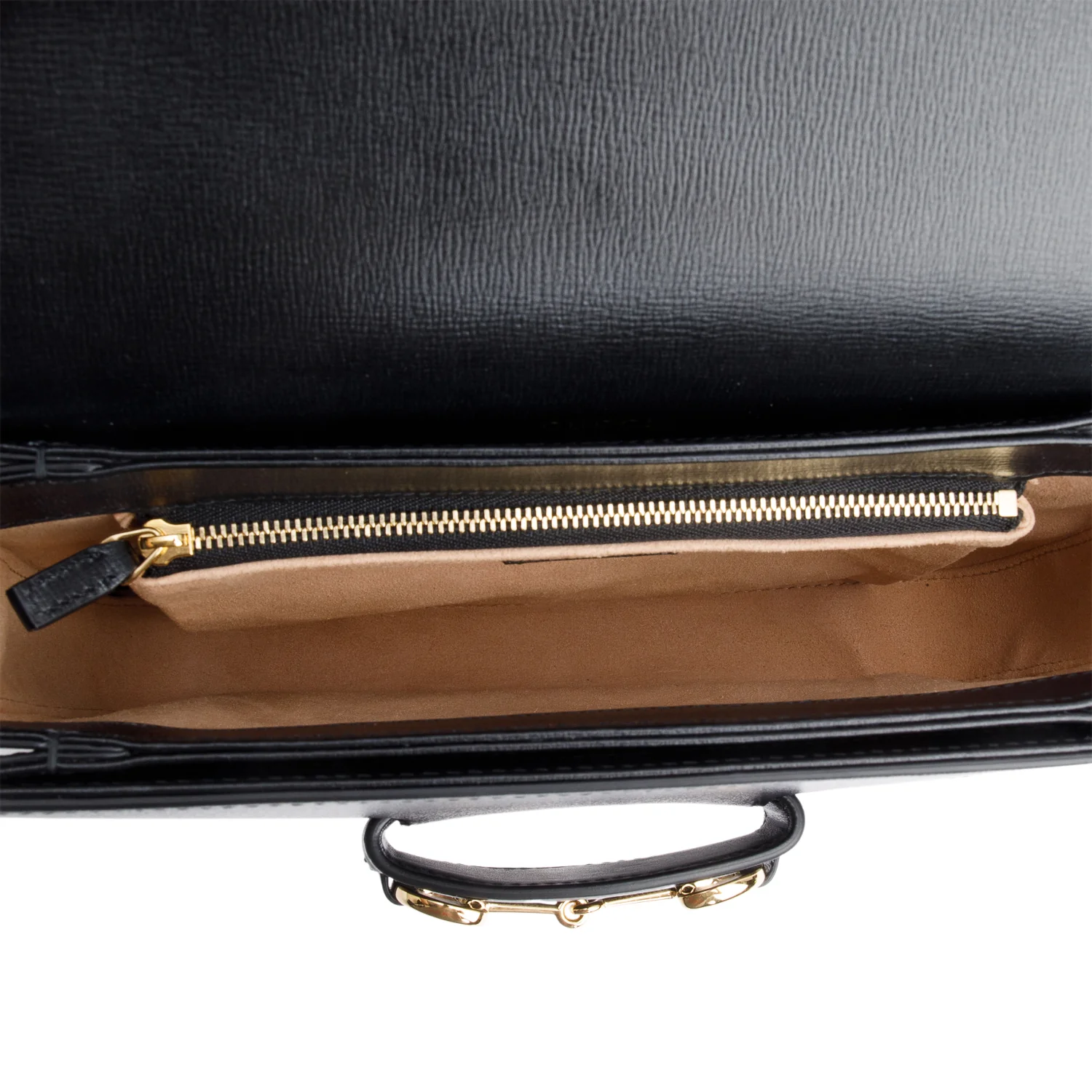 Gucci Black Calfskin Leather Horsebit 1955 Small Shoulder Bag - Image 8