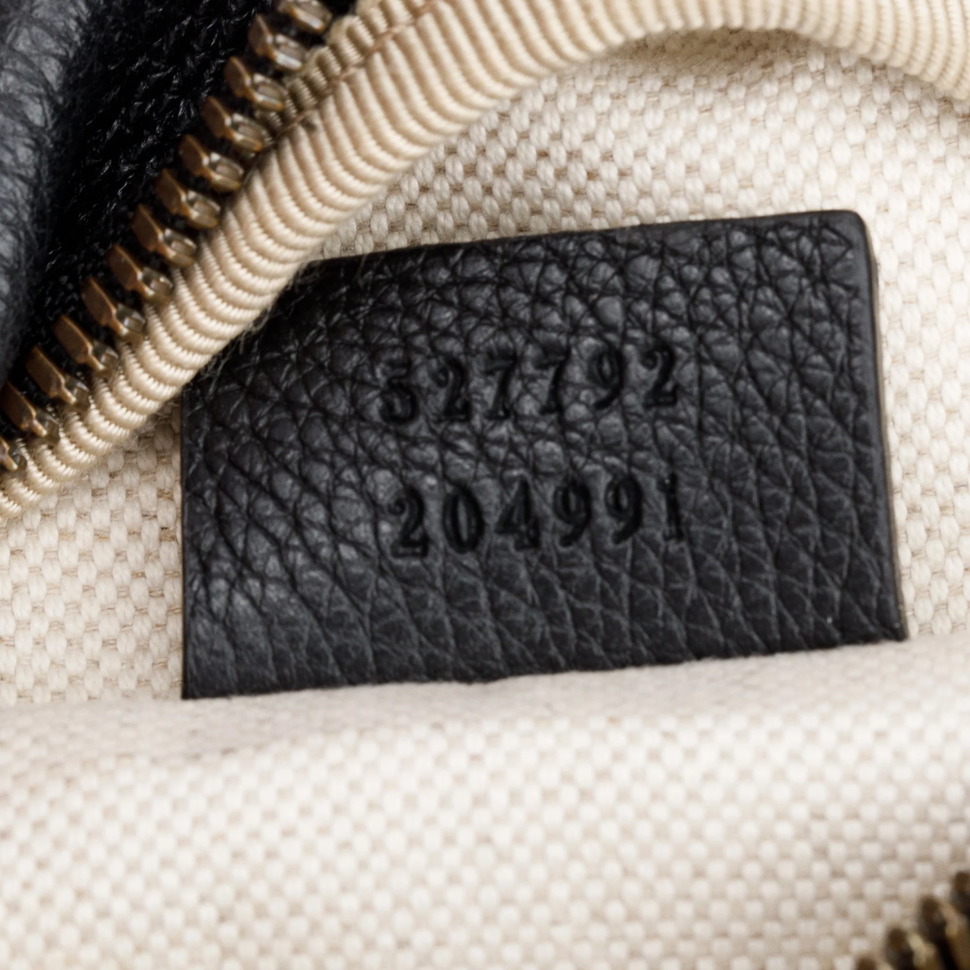Gucci Black Calfskin Leather Logo Print Small Belt Bag - Image 7