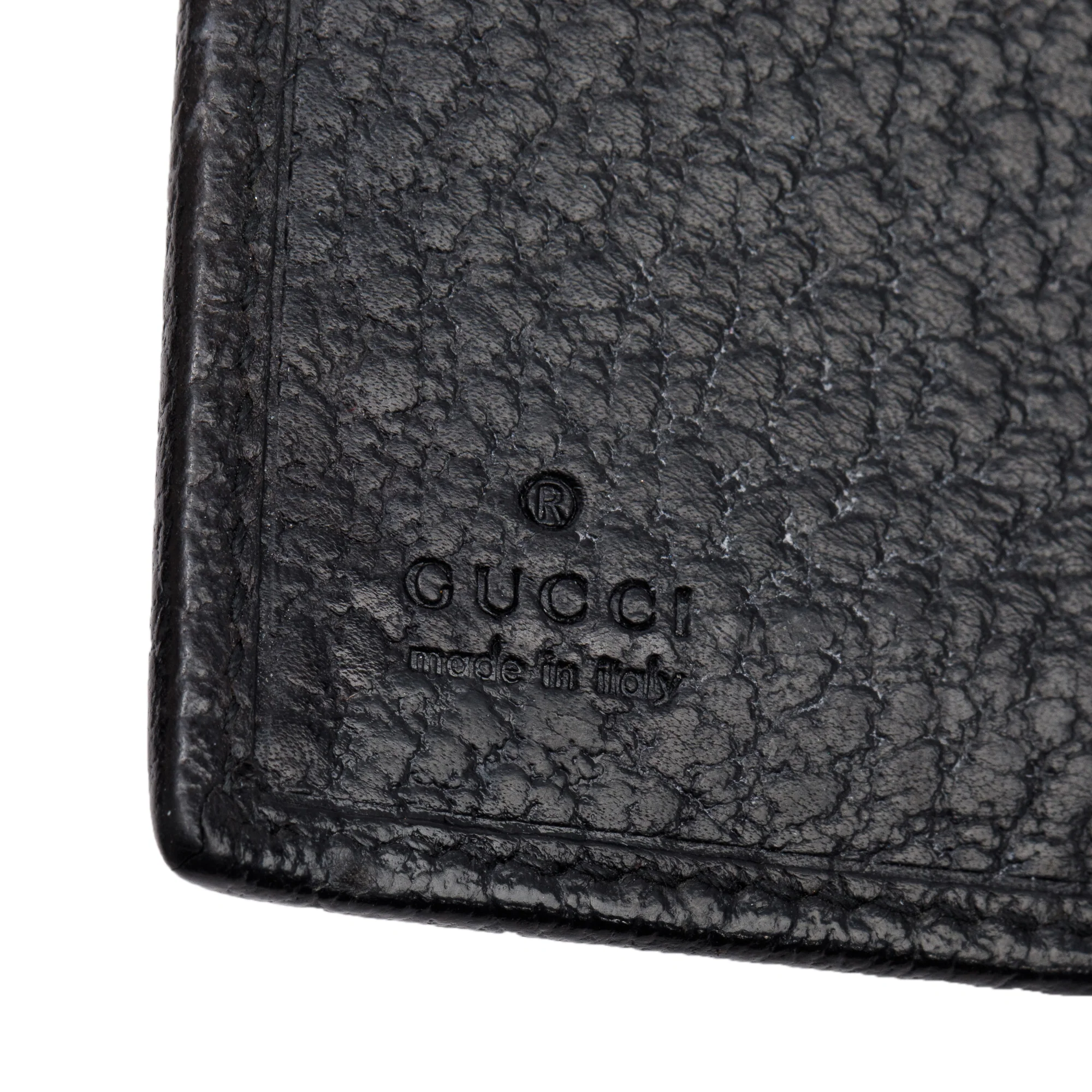Gucci Black Calfskin Leather Web Interlocking G Logo Dollar French Flap Wallet - Image 5