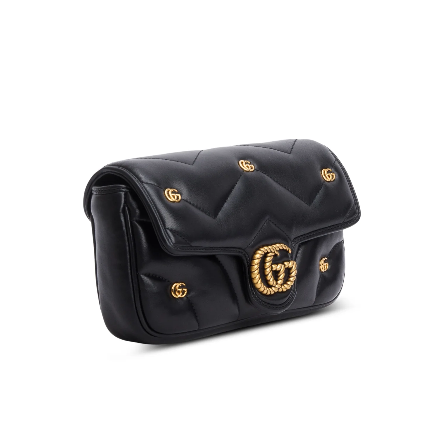 Gucci Black Calfskin Matelasse GG Marmont Shoulder Bag w/ Box & Card Holder - Image 5