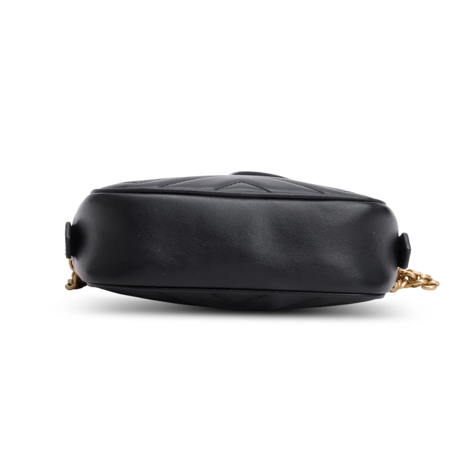 Gucci Black Calfskin Matelasse Mini GG Marmont Camera Bag - Image 7
