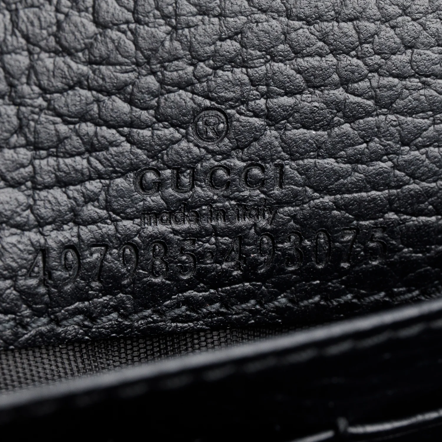 Gucci Black Calfskin Mini GG Marmont Wallet On Chain - Image 9