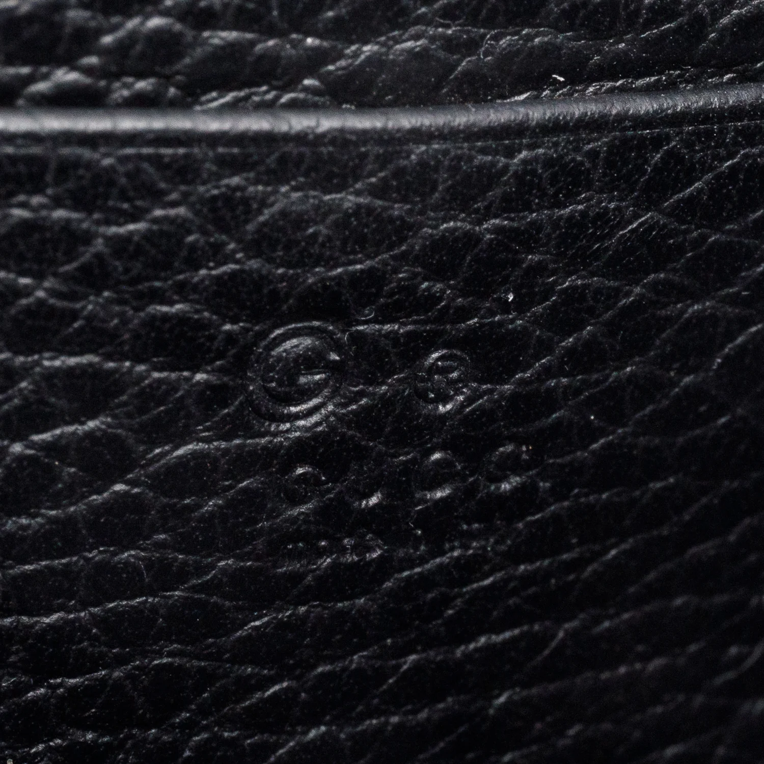 Gucci Black Dollar Calfskin Leather Interlocking GG Wallet on Chain - Image 9