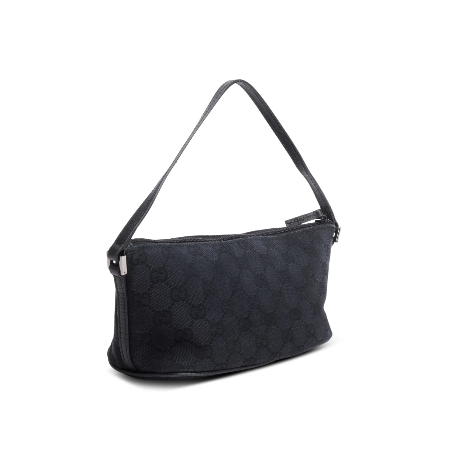 Gucci Black GG Canvas Boat Pochette - Image 4