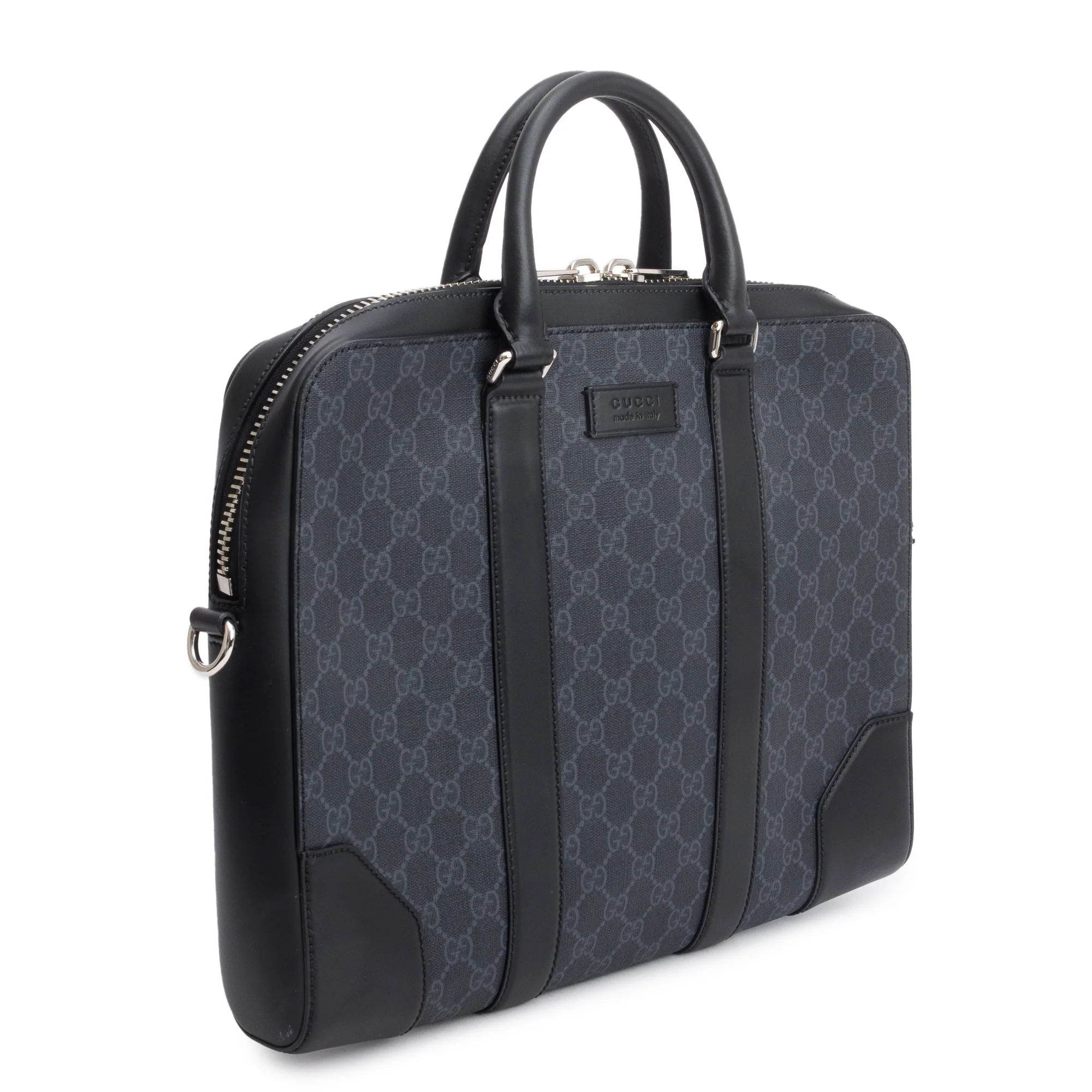 Gucci Black GG Canvas Briefcase - Image 2