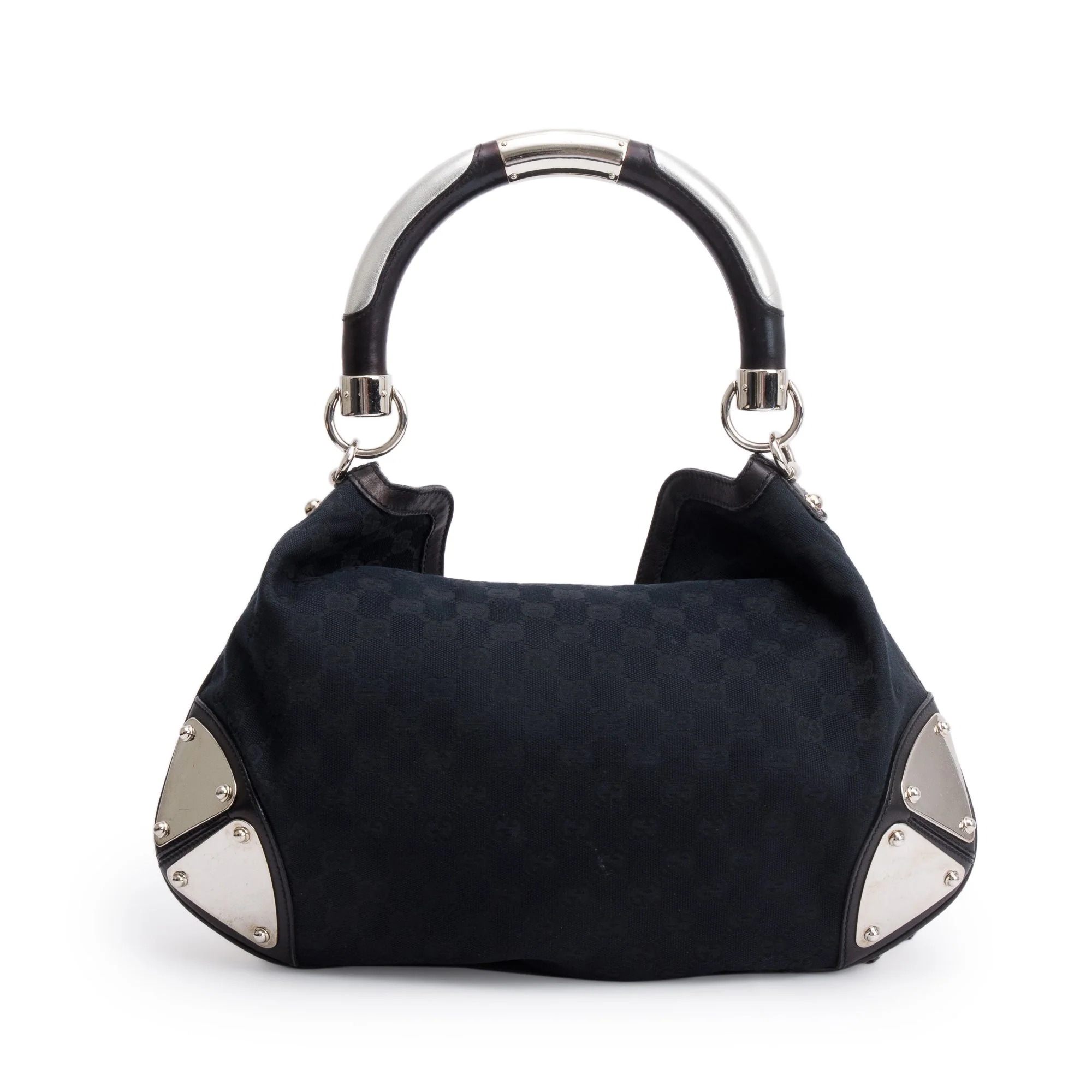 Gucci Black GG Canvas Medium Indy Babouska Hobo - Image 3