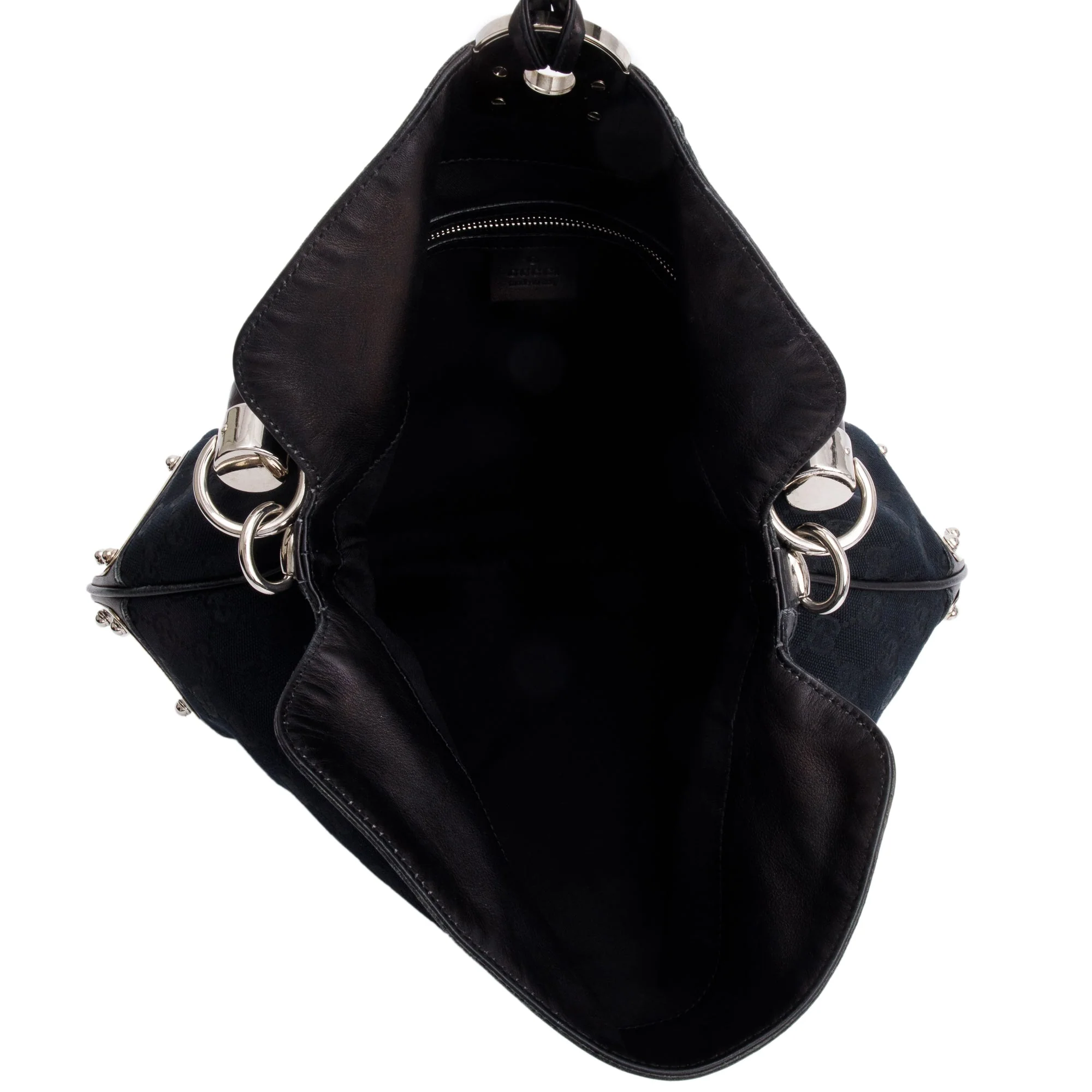 Gucci Black GG Canvas Medium Indy Babouska Hobo - Image 6
