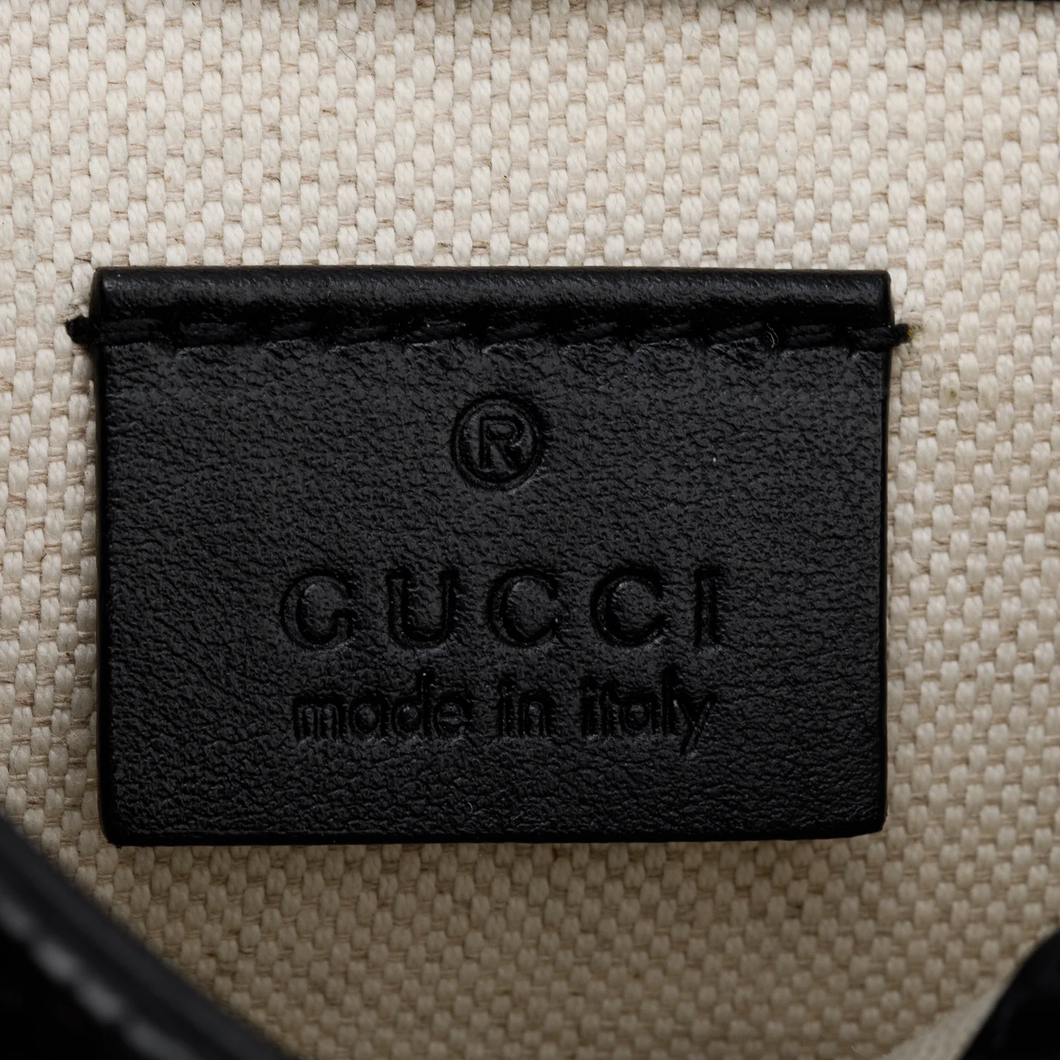 Gucci Black GG Embossed Perforated Leather Double Belt Bag - Image 6