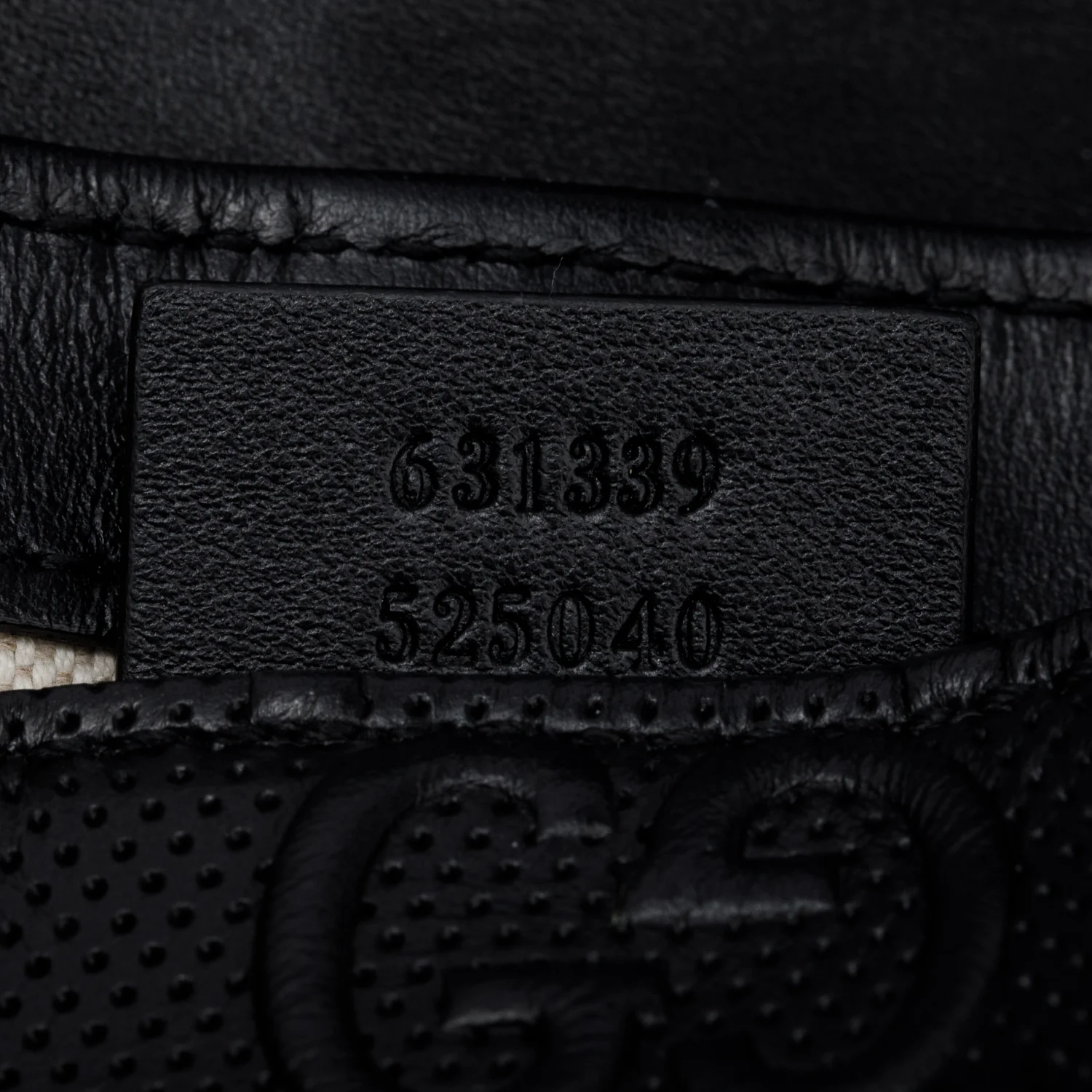 Gucci Black GG Embossed Perforated Leather Double Belt Bag - Image 7