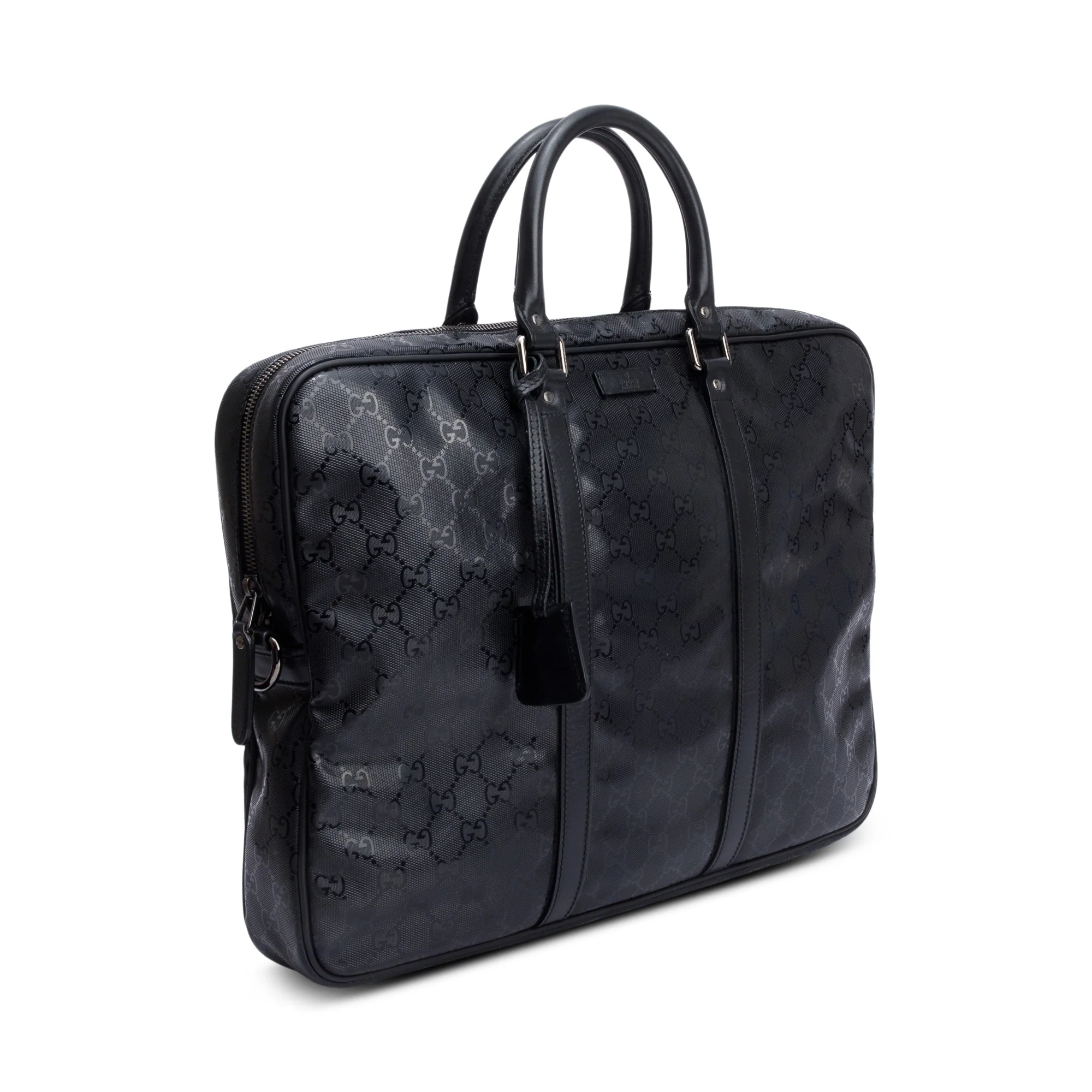 Gucci Black GG Imprime Briefcase - Image 2