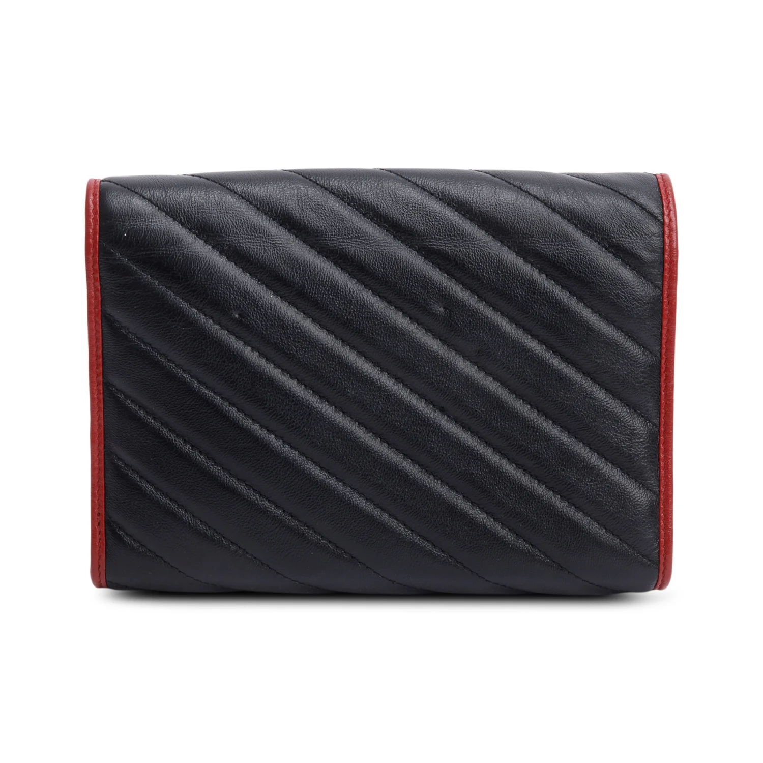Gucci Black GG Marmont Calfskin Diagonal Torchon Wallet on Chain - Image 5