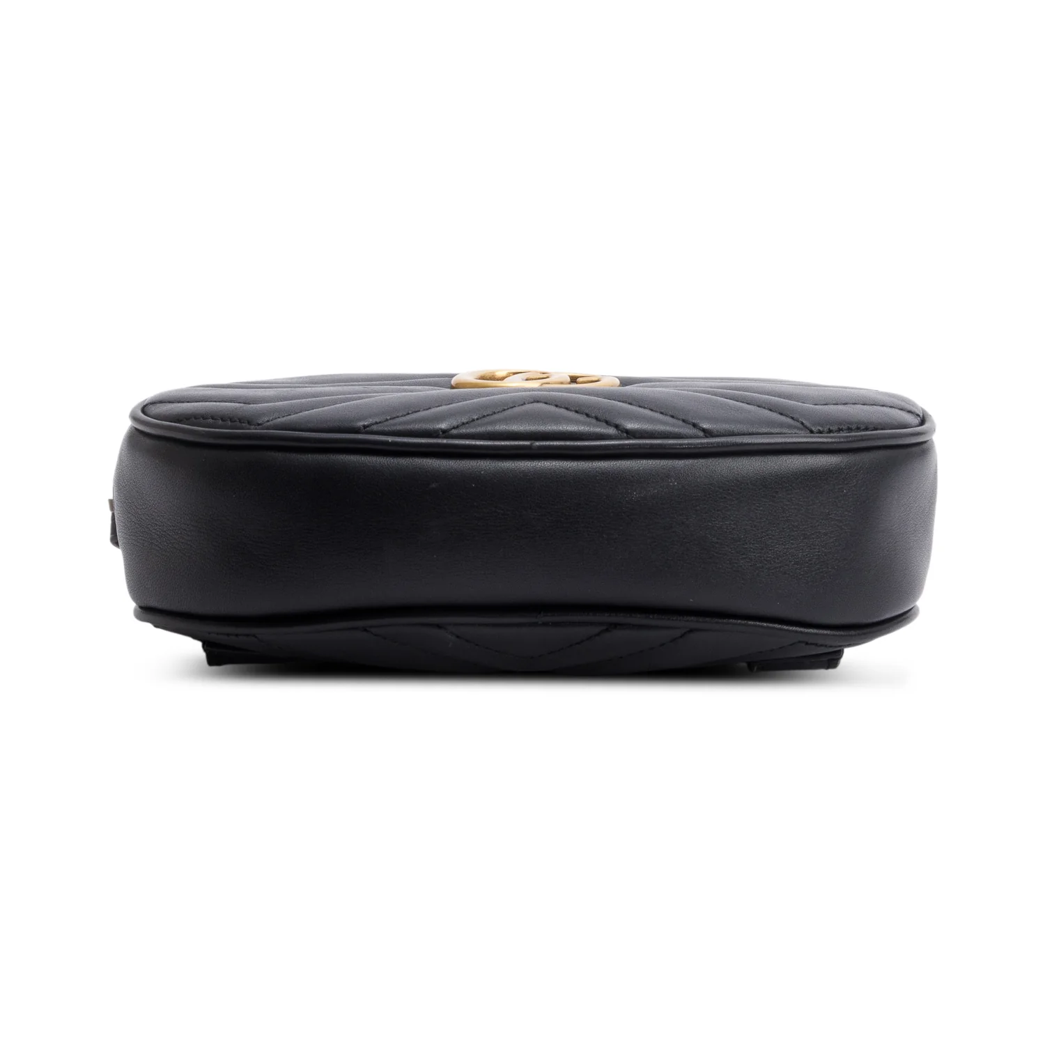 Gucci Black GG Marmont Matelasse Leather Belt Bag, Size 95 - Image 5